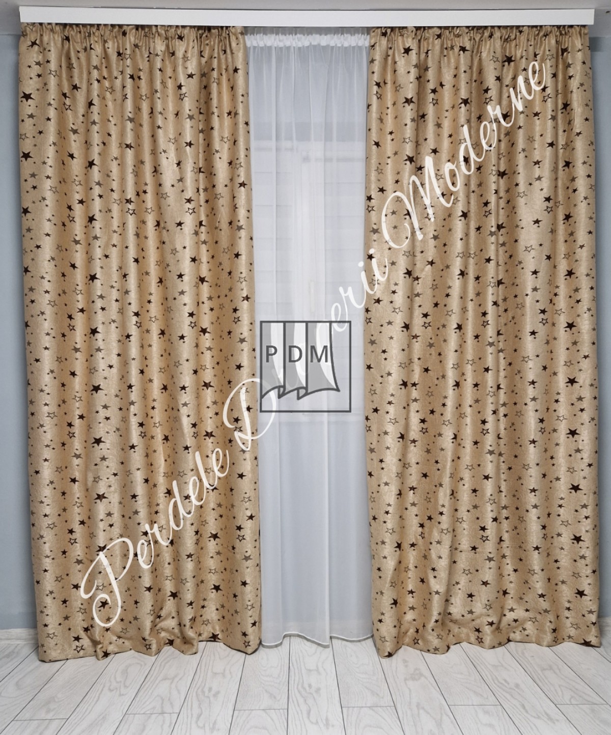 Draperie Blackout, crem/maro imagine 1
