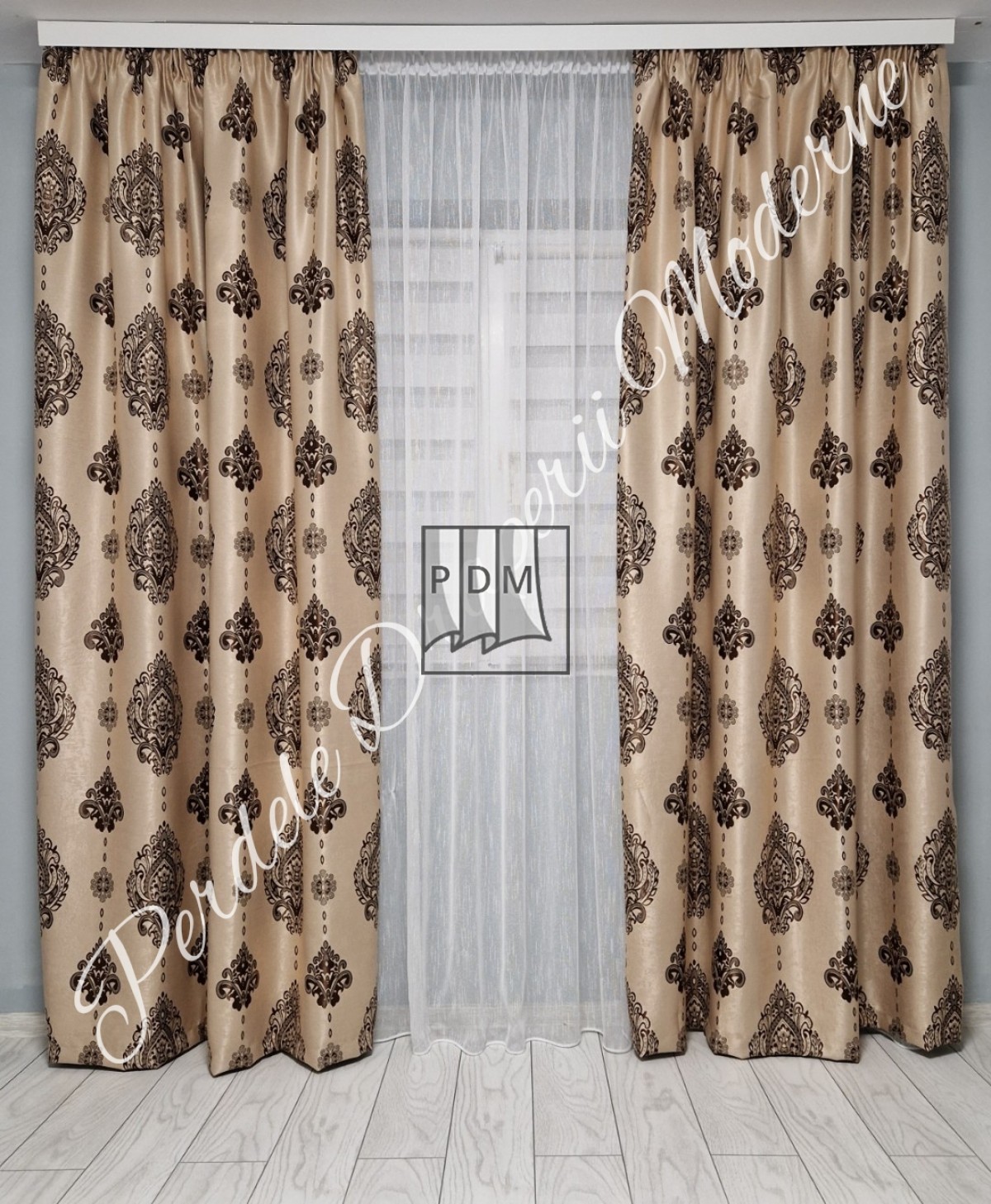 Draperie Blackout, crem/maro imagine 1