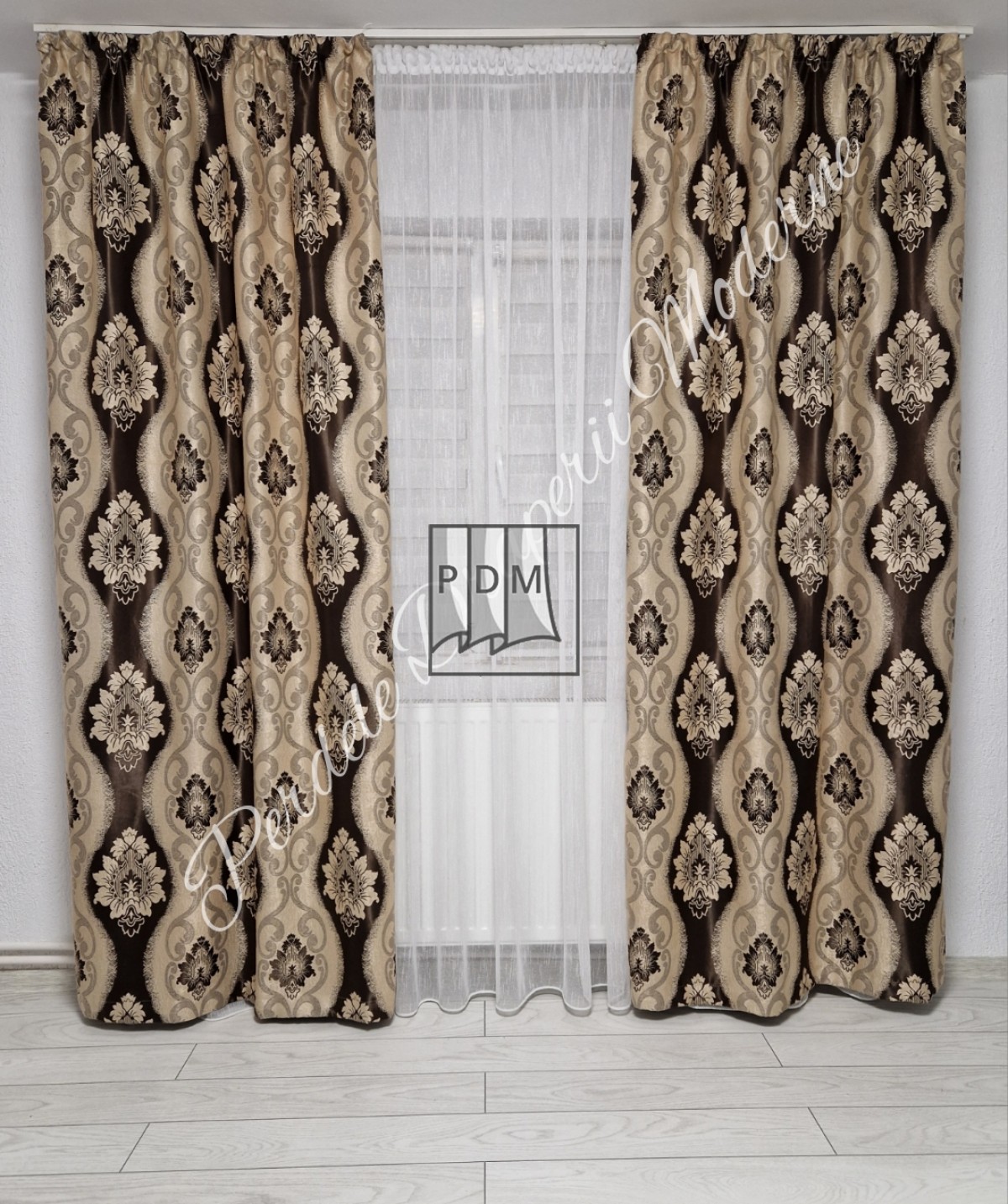 Draperie Blackout, crem/maro imagine 1