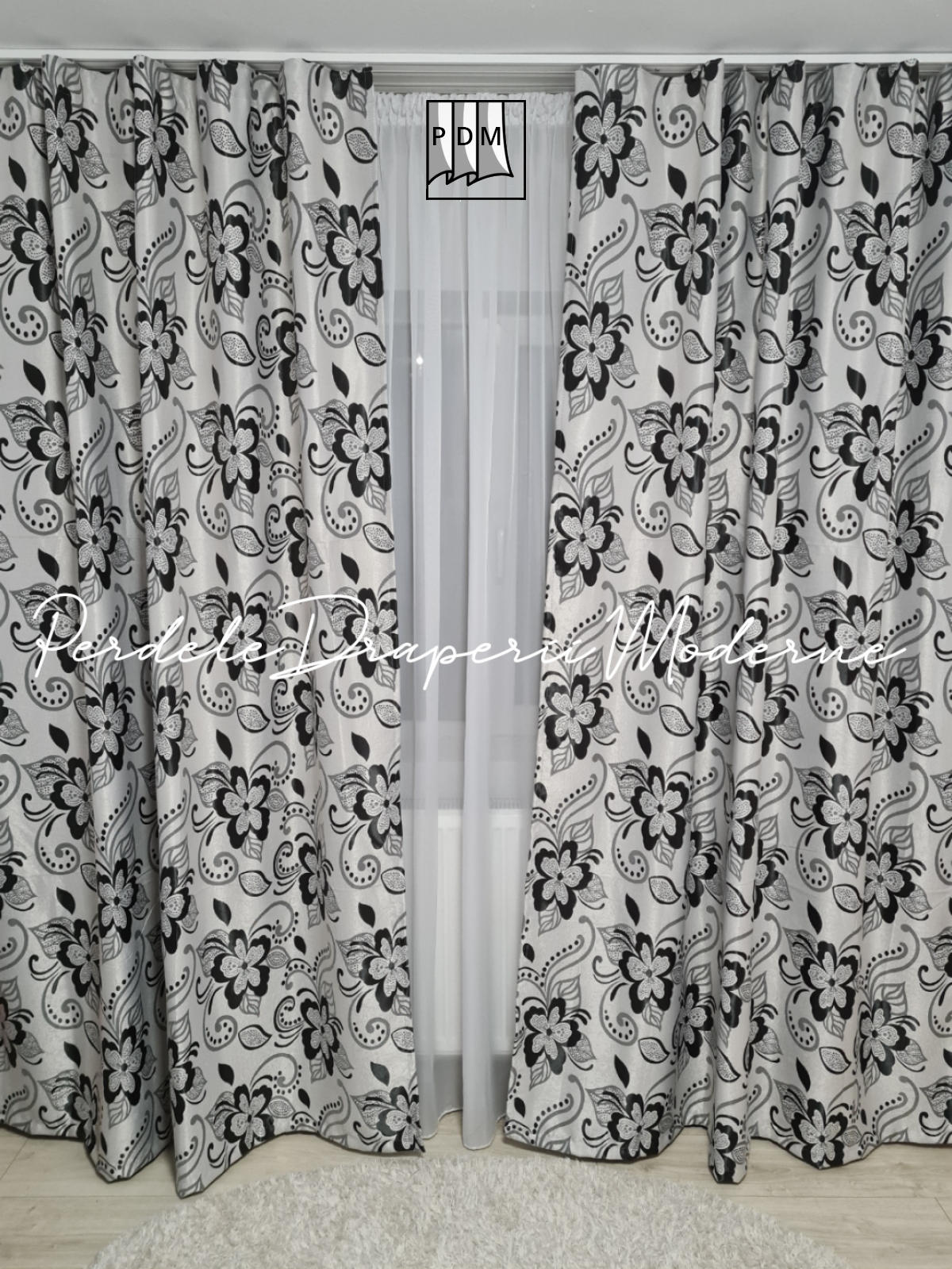 Draperie Blackout, flori rotunde imagine 1