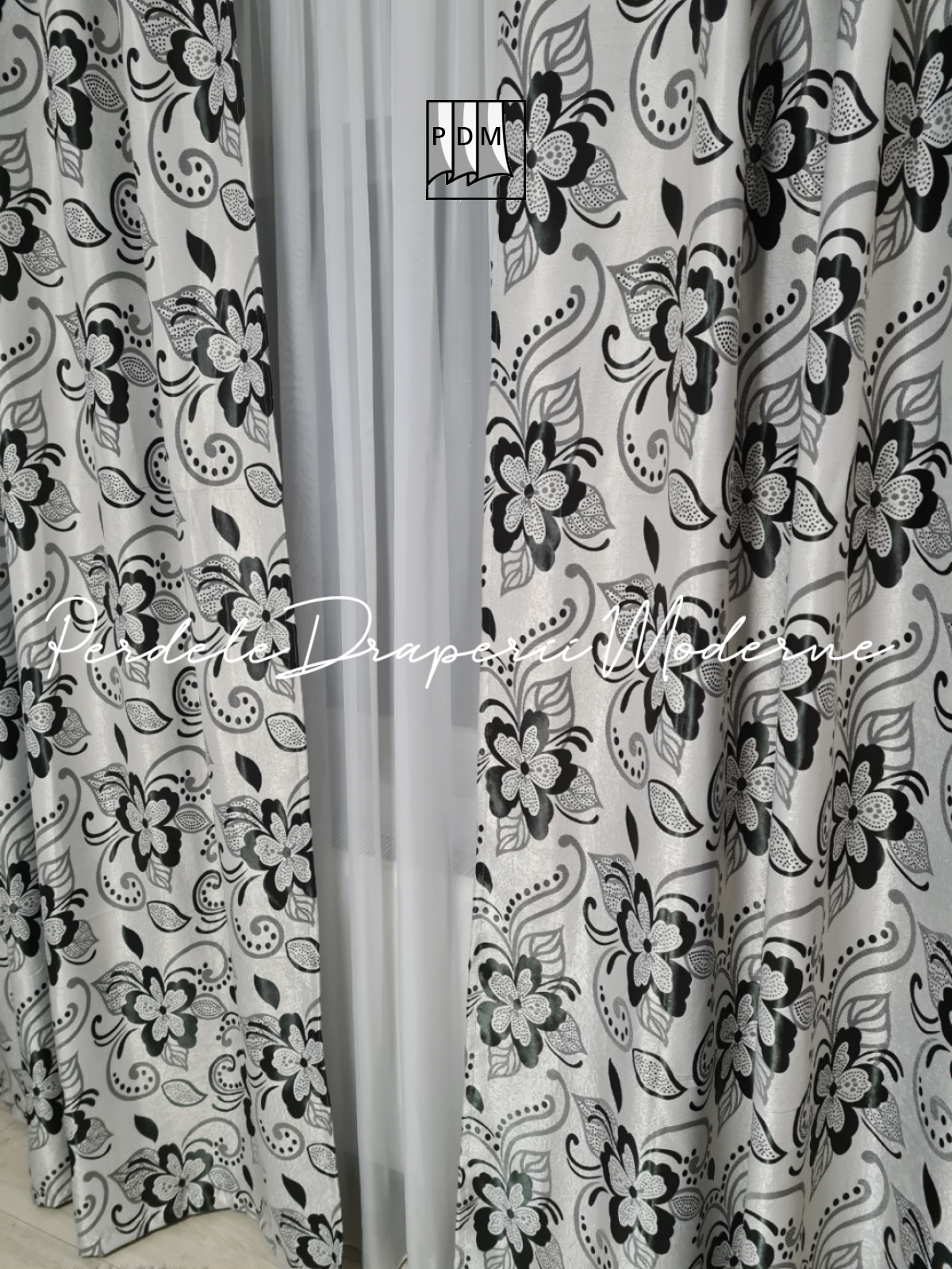 Draperie Blackout, flori rotunde imagine 2