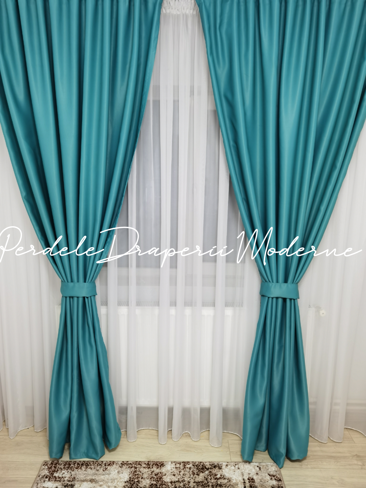Draperie blackout, turcoaz deschis imagine 2