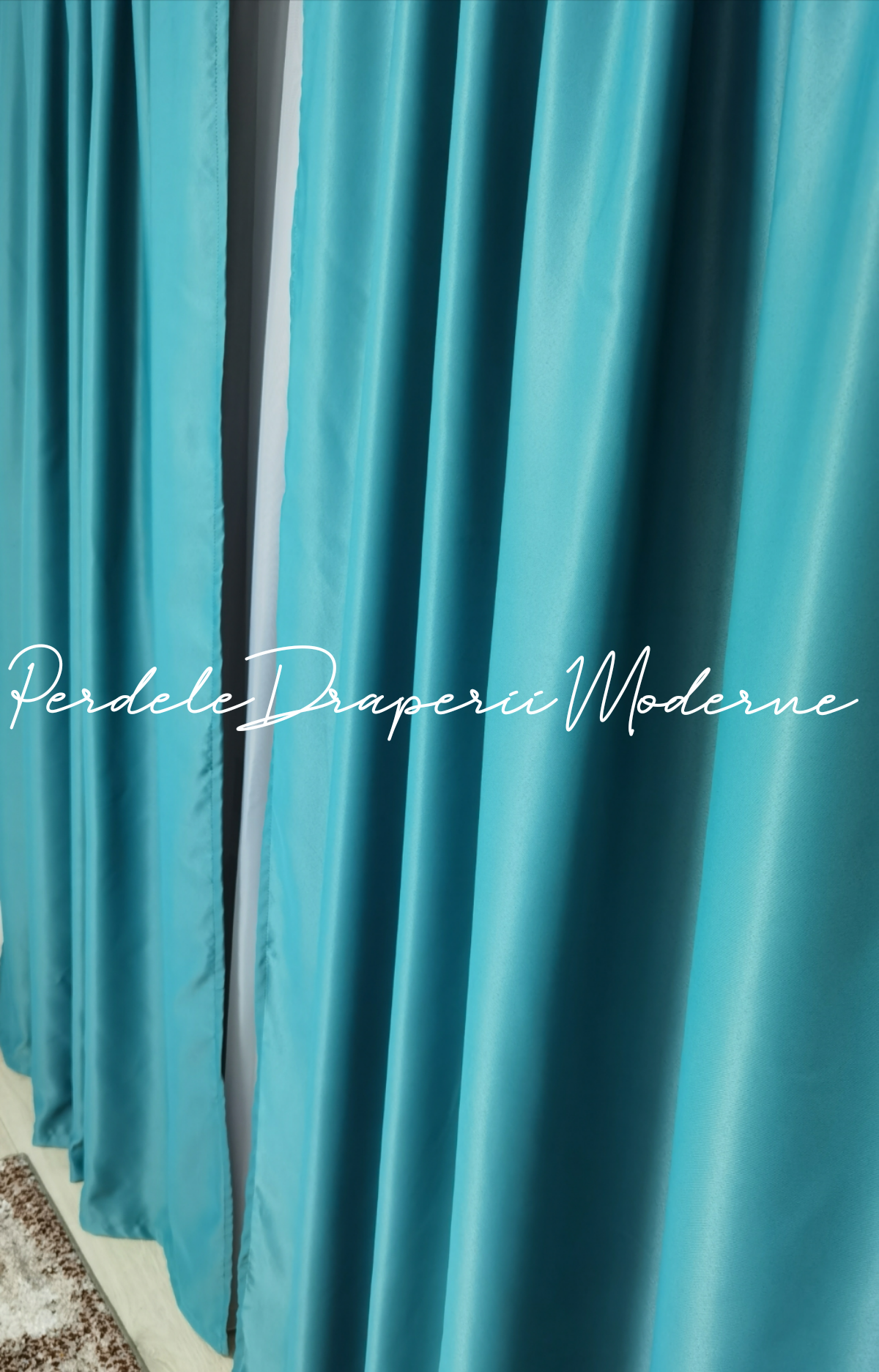 Draperie blackout, turcoaz deschis imagine 3