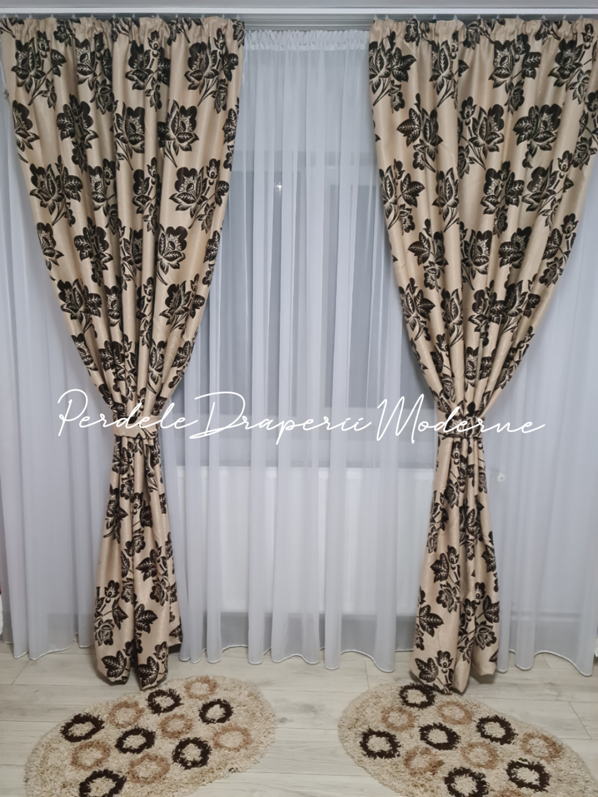 Draperie Blackout,crem/maro imagine 2