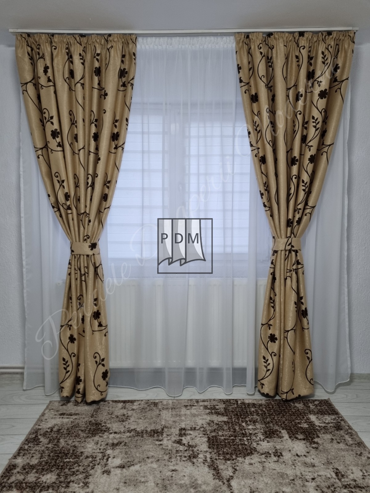 Draperie Blackout,crem/maro imagine 2
