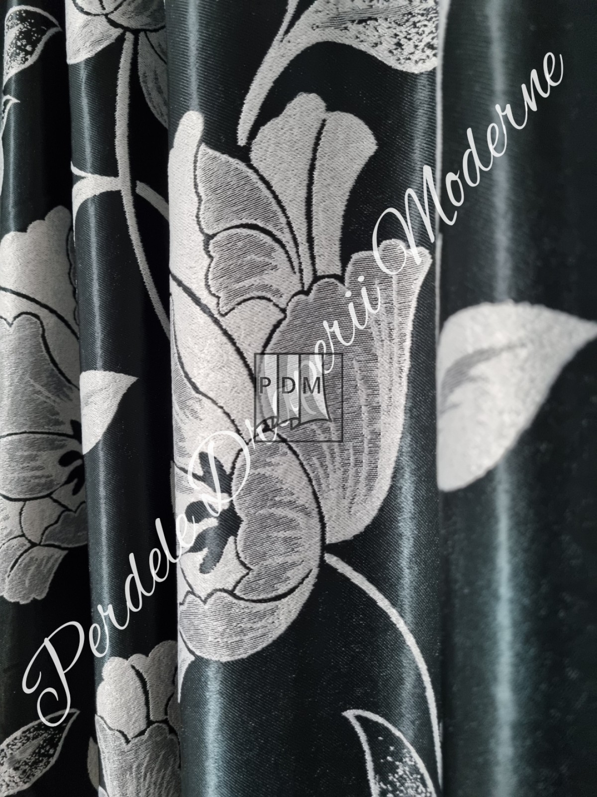 Draperie Blackout,negru/gri imagine 3