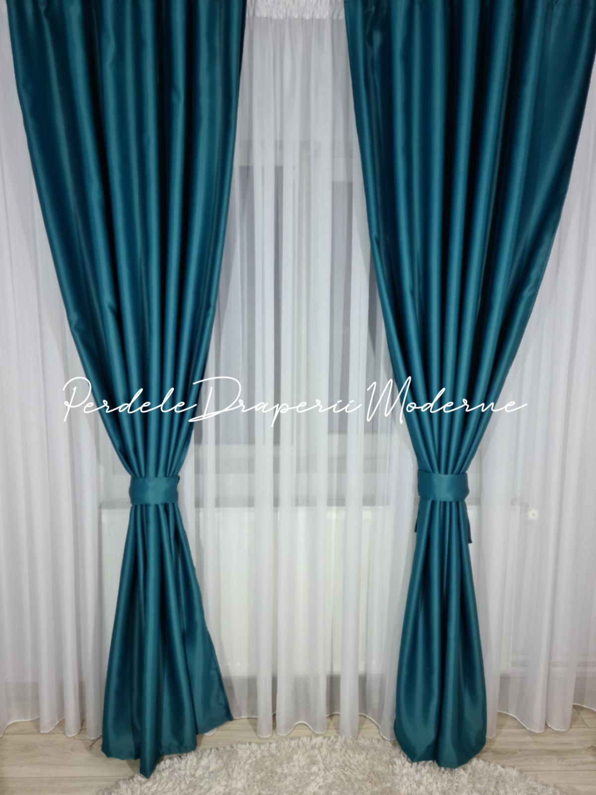 Draperie Blackout,verde turqoaz imagine 2
