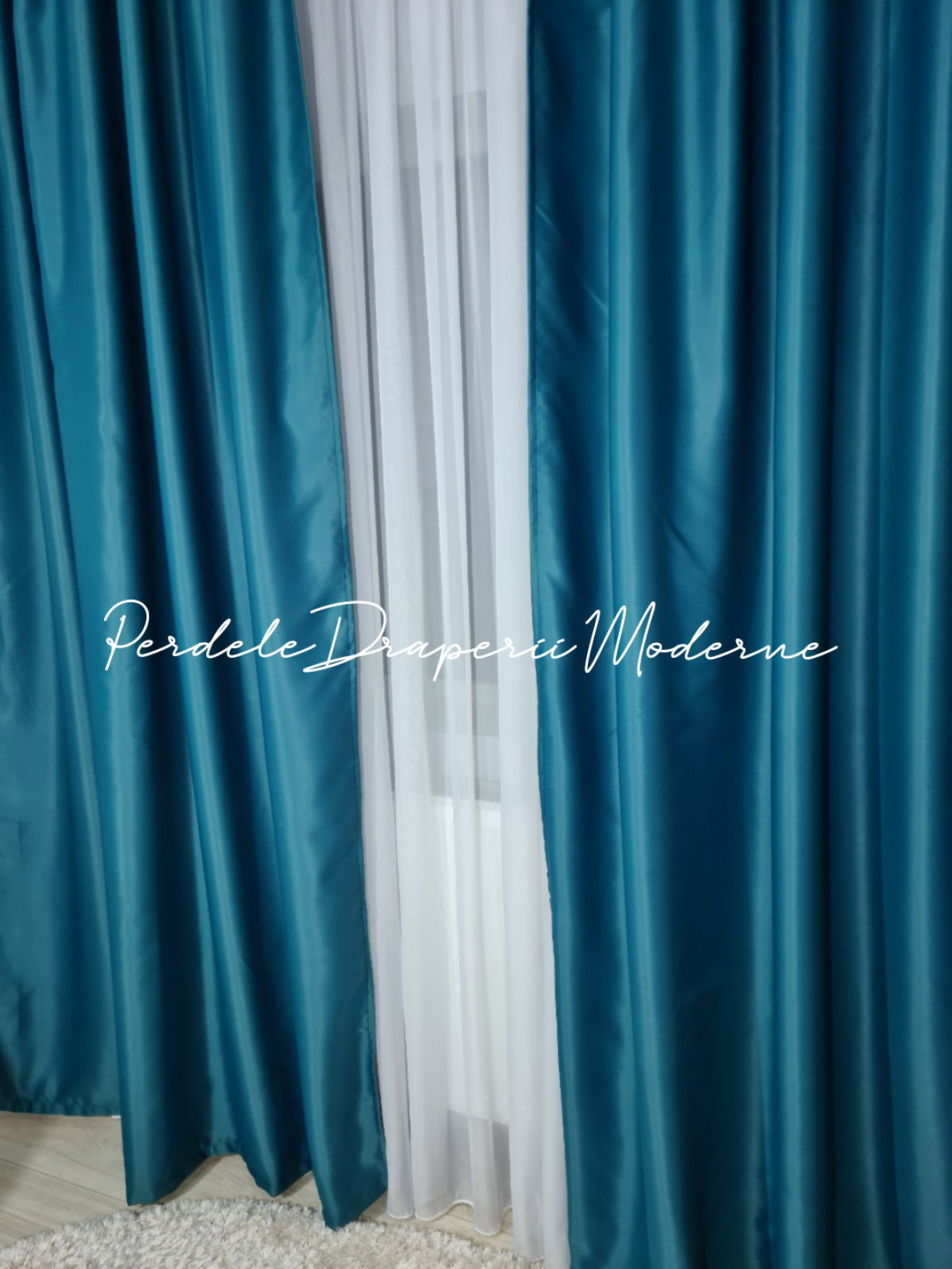 Draperie Blackout,verde turqoaz imagine 3