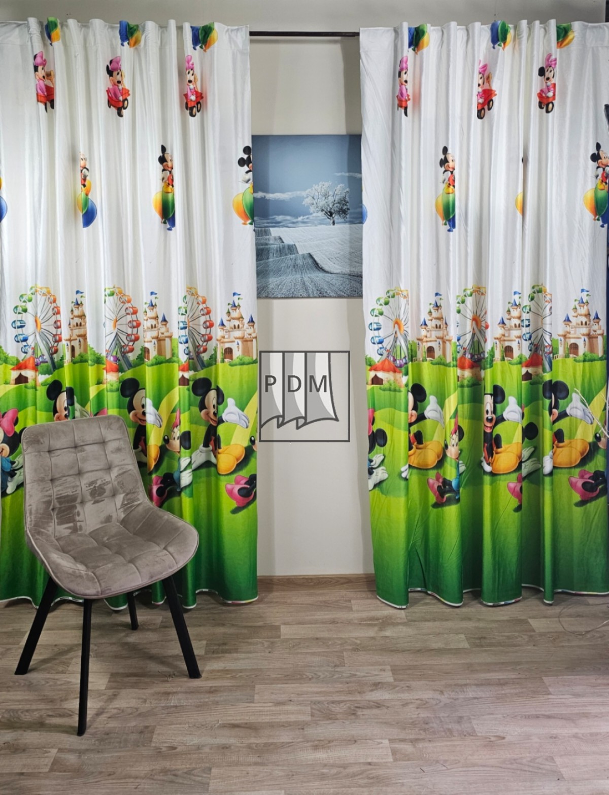 Draperie catifea imprimata, model copii imagine 1