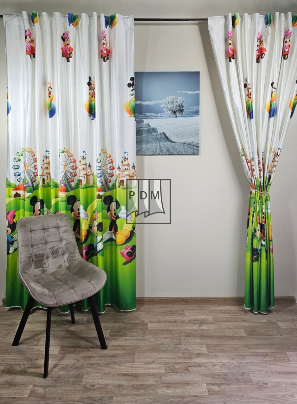 Draperie catifea imprimata, model copii imagine 2