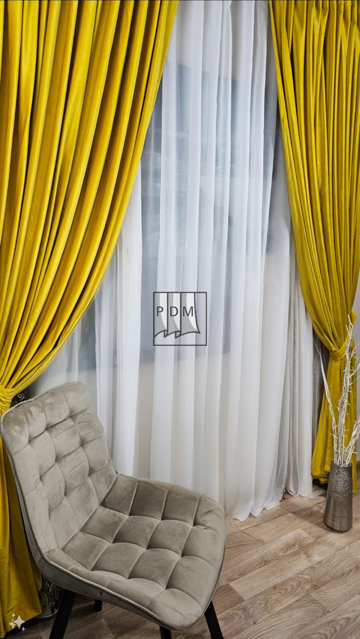 Draperie catifea galben imagine 3