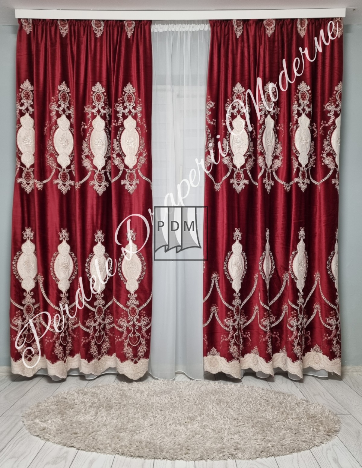 Draperie catifea,gama lux, grena imagine 1