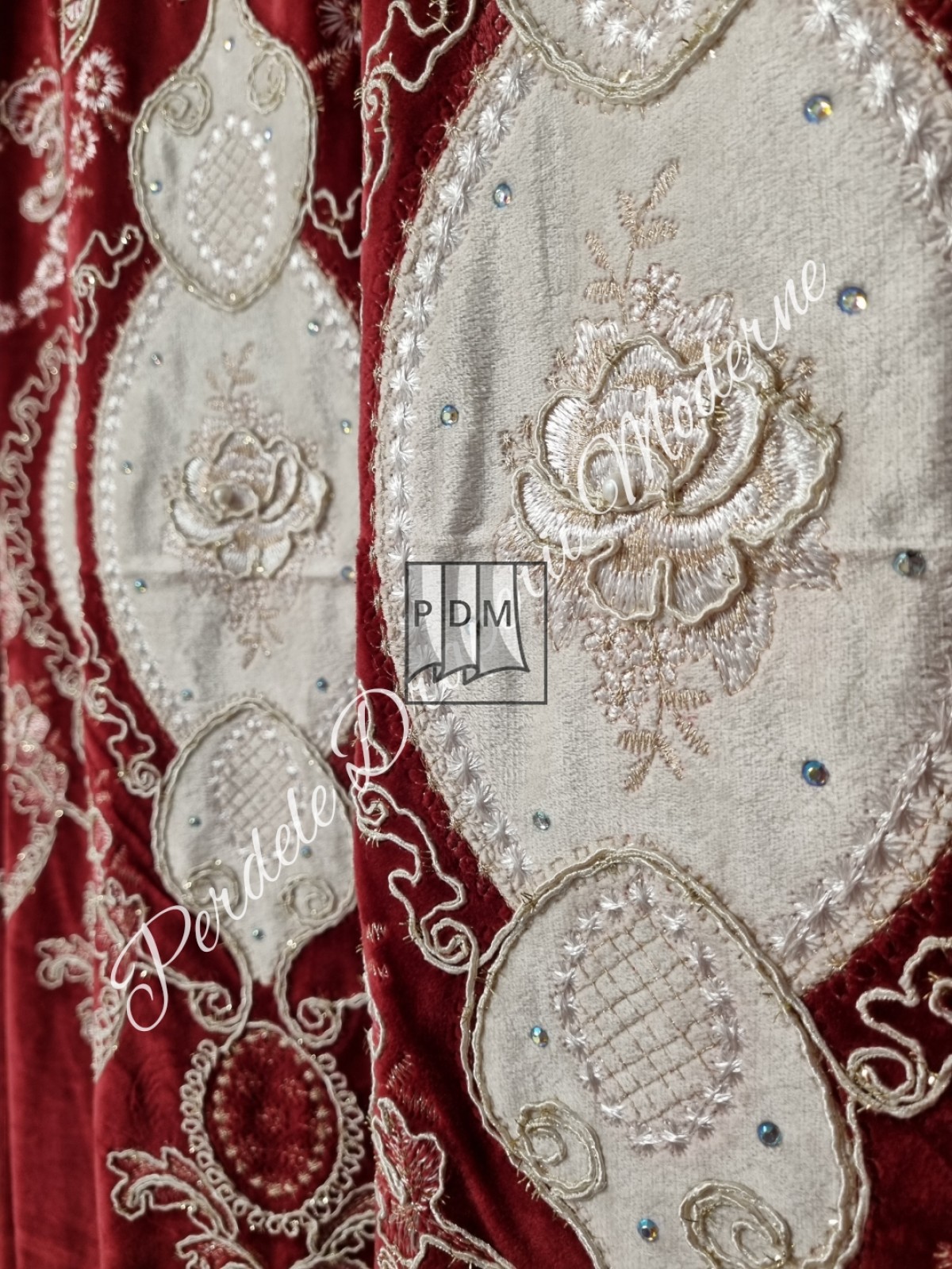 Draperie catifea,gama lux, grena imagine 3