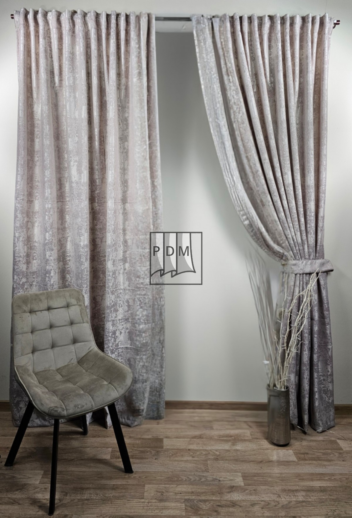 Draperie model tip nisip, crem imagine 2