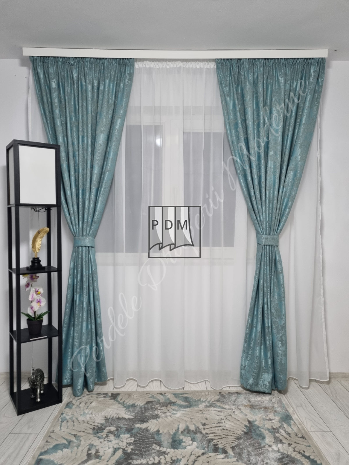 Draperie nisip,turqoaz imagine 2