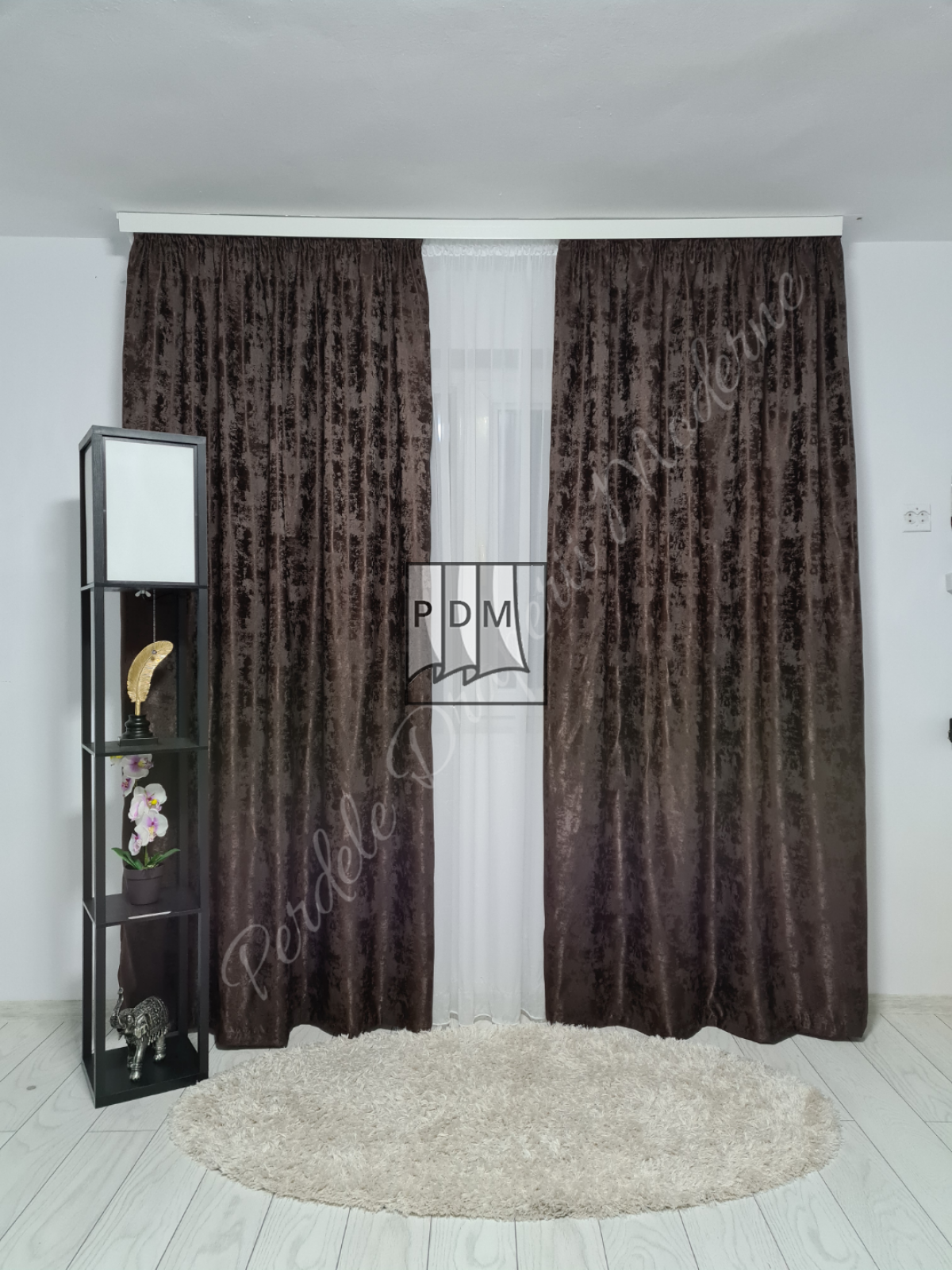 Draperie nisip,wenge imagine 1