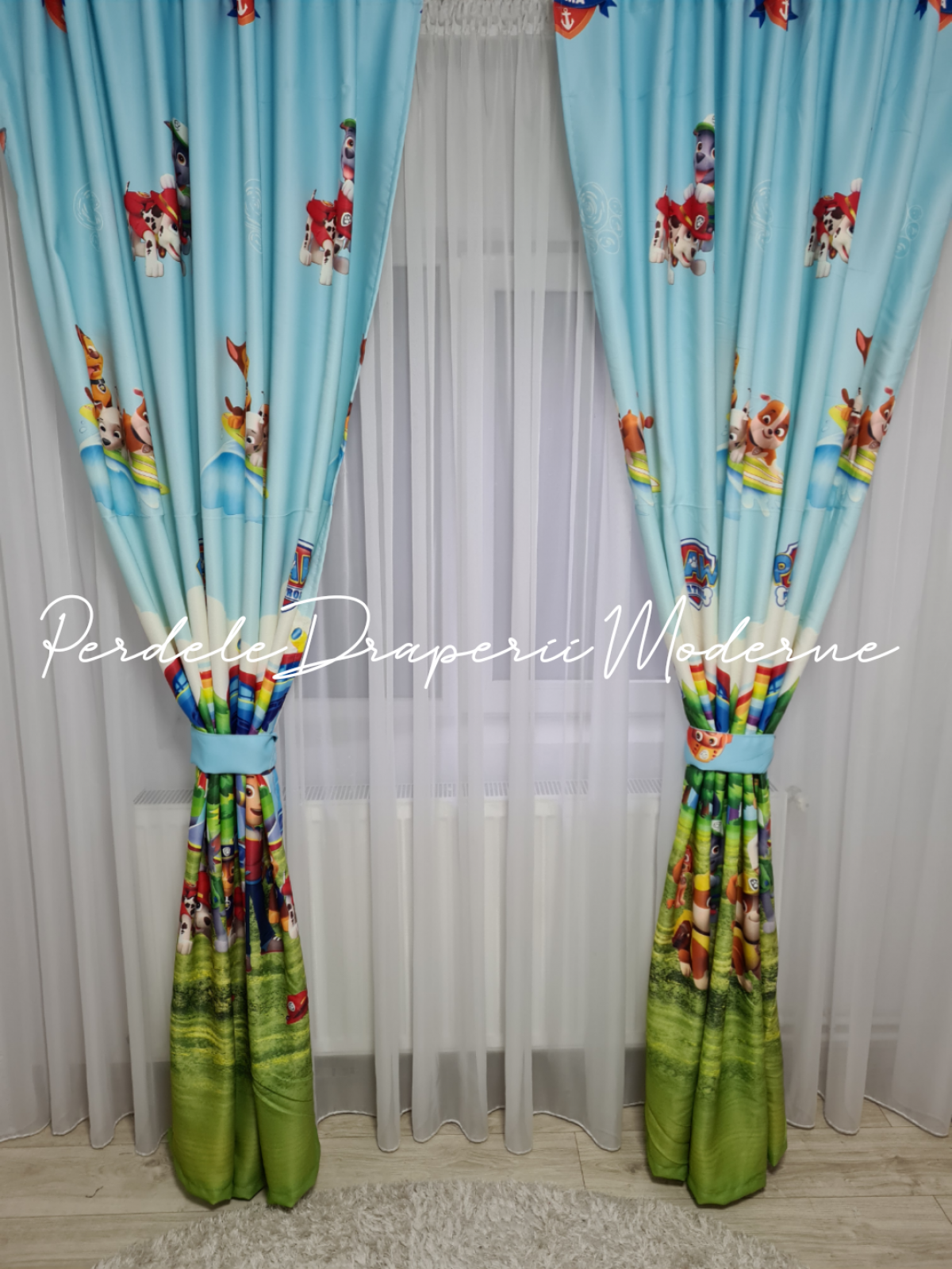 Draperie saten imprimat,Paws Patrol imagine 2
