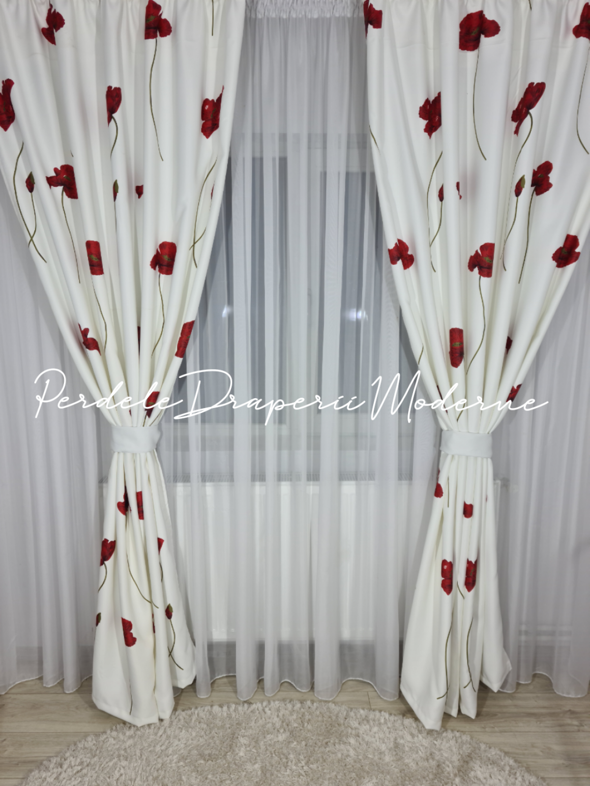 Draperie saten,ivoire imagine 2