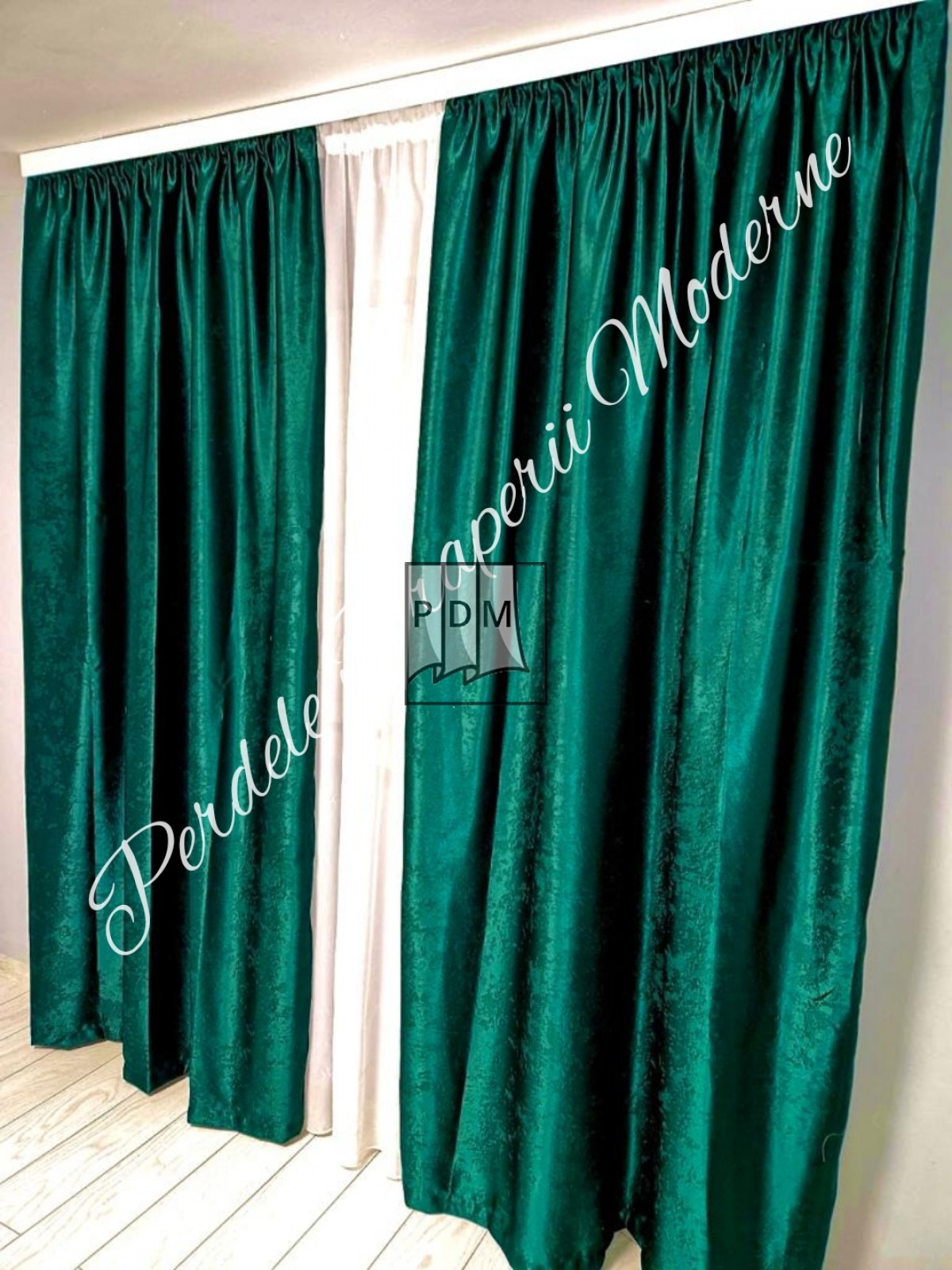 Draperie soft blackout,verde imagine 2
