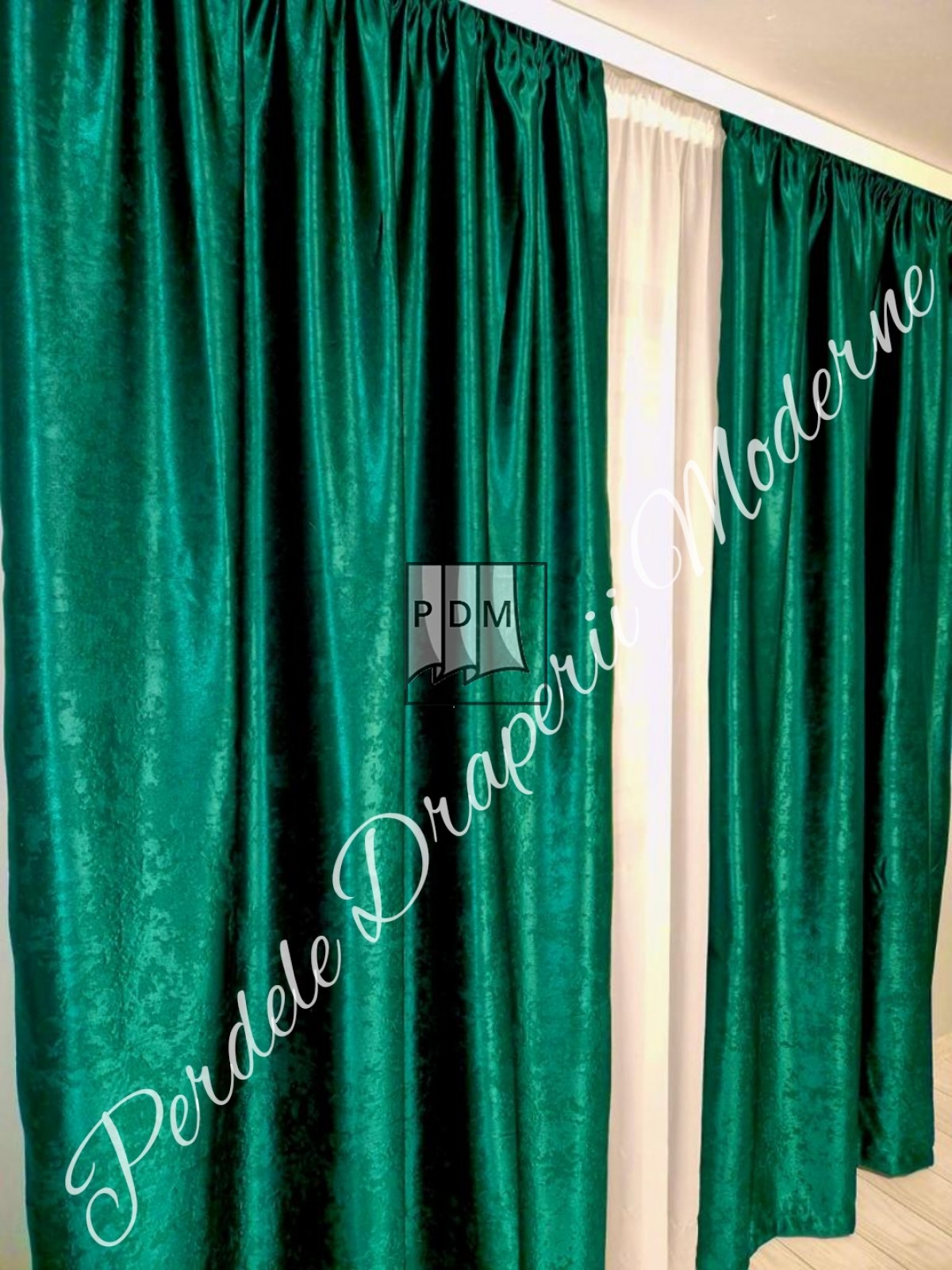 Draperie soft blackout,verde imagine 3