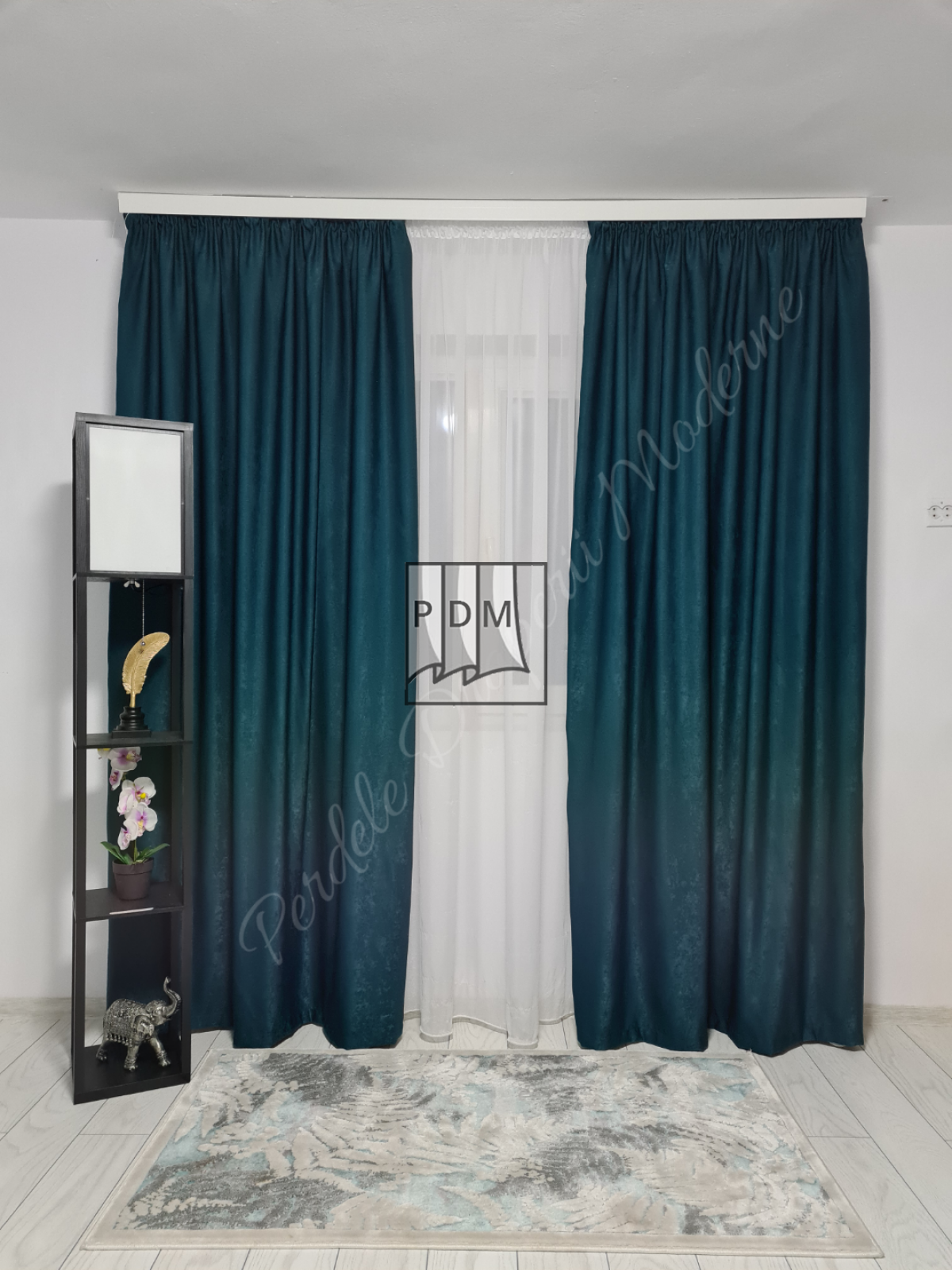 Draperie soft,turqoaz 2 imagine 1