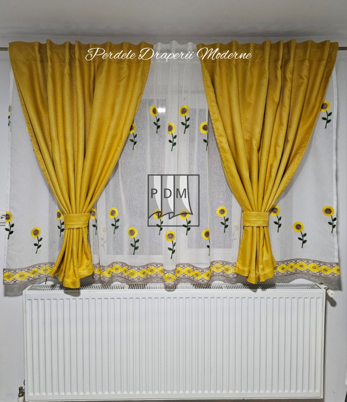 Perdea floarea soarelui, galben imagine 1