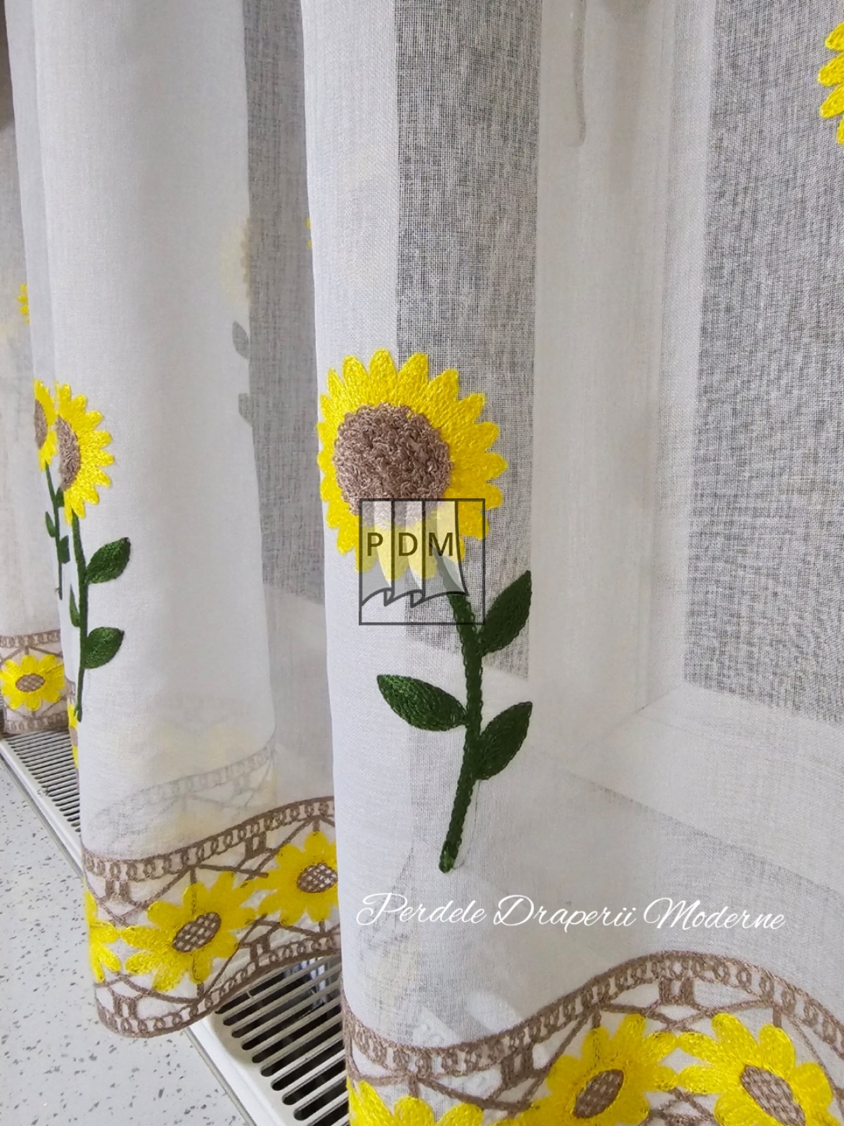 Perdea floarea soarelui, galben imagine 2