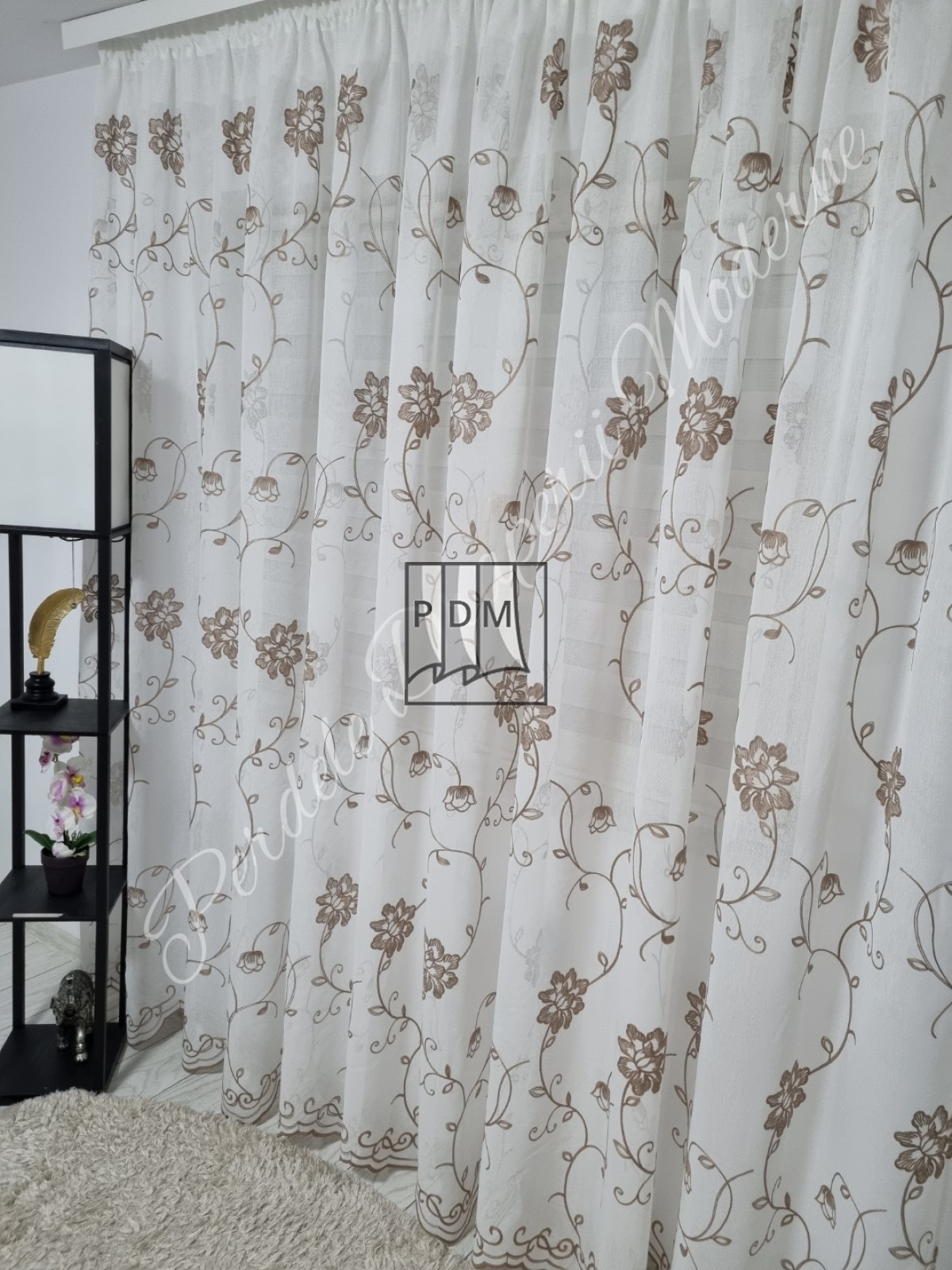 Perdea in,gladiole capuccino imagine 2