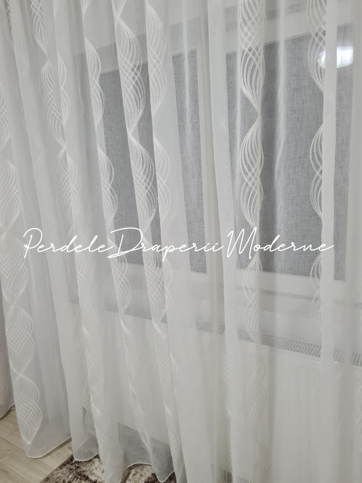 Perdea in,ivoire, model clepsidră imagine 2