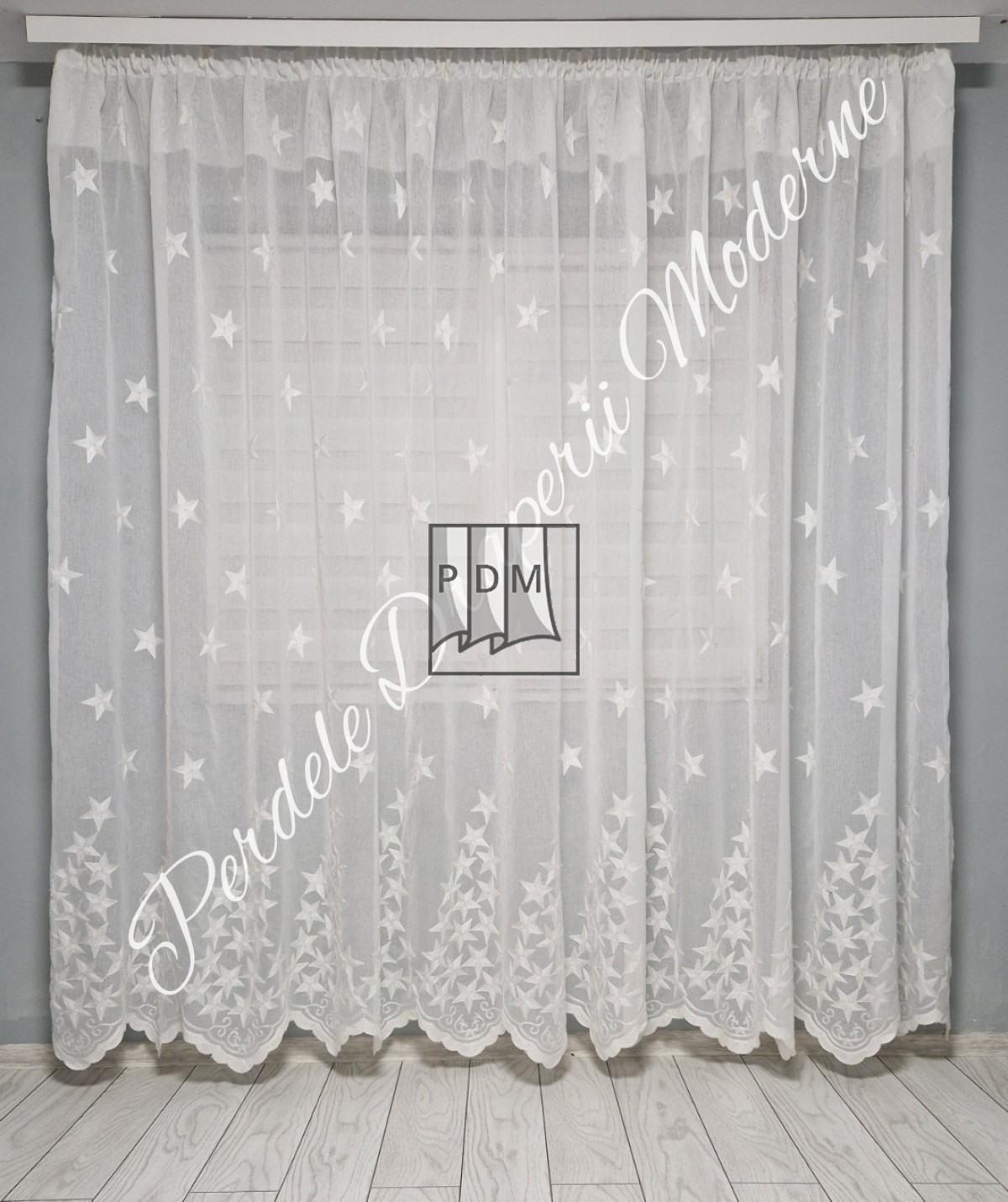 Perdea in ivory,steluțe imagine 1