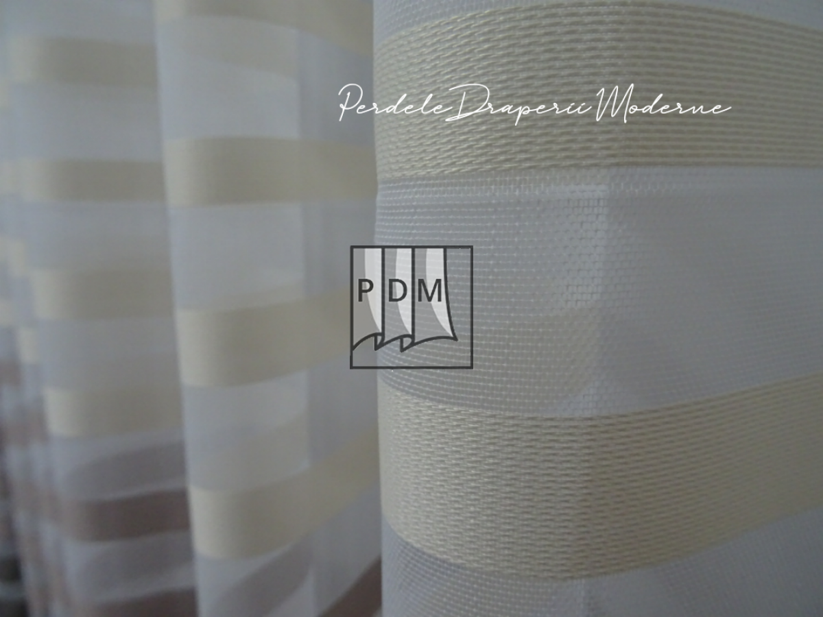 Perdea tulle,dungi maro, degrade imagine 3
