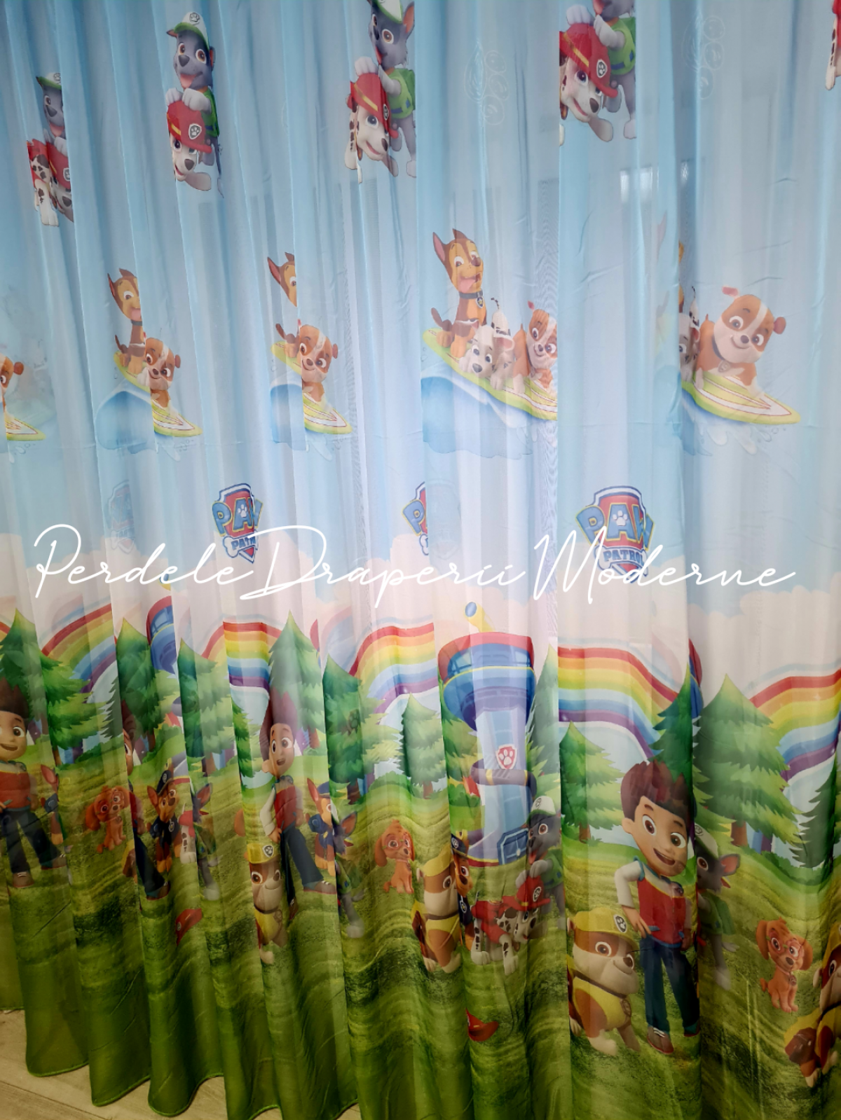 Perdea voal imprimat,Paws Patrol imagine 2