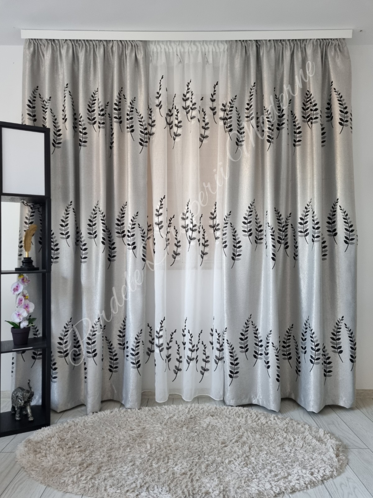Set crenguțe,gri/negru imagine 2