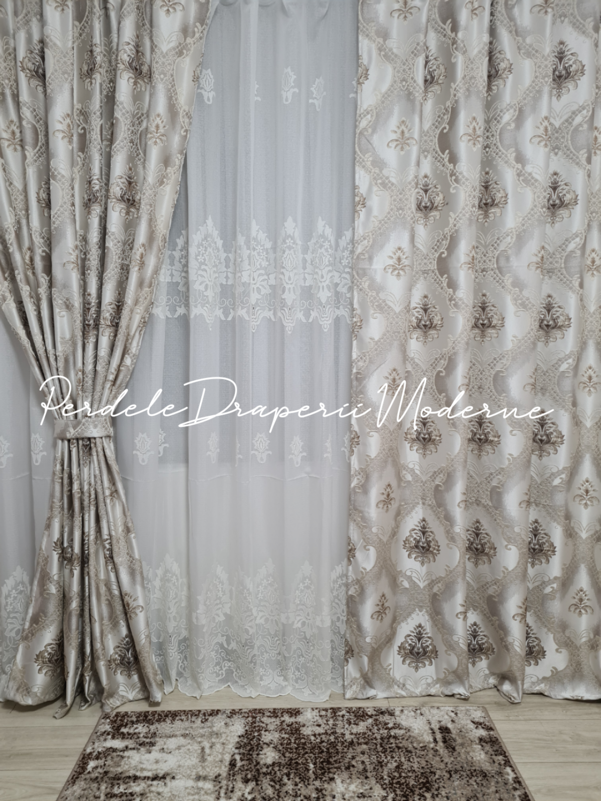 Set baroc in cristal,crem imagine 2