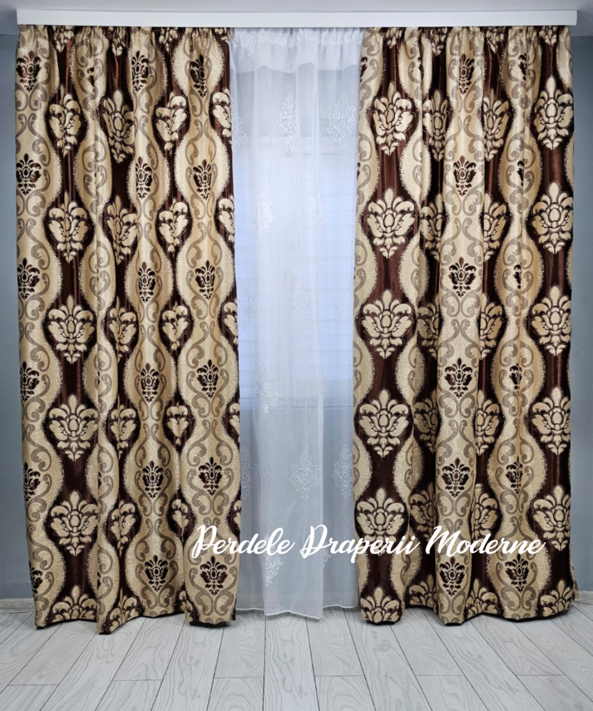 Set baroc maro/alb imagine 3