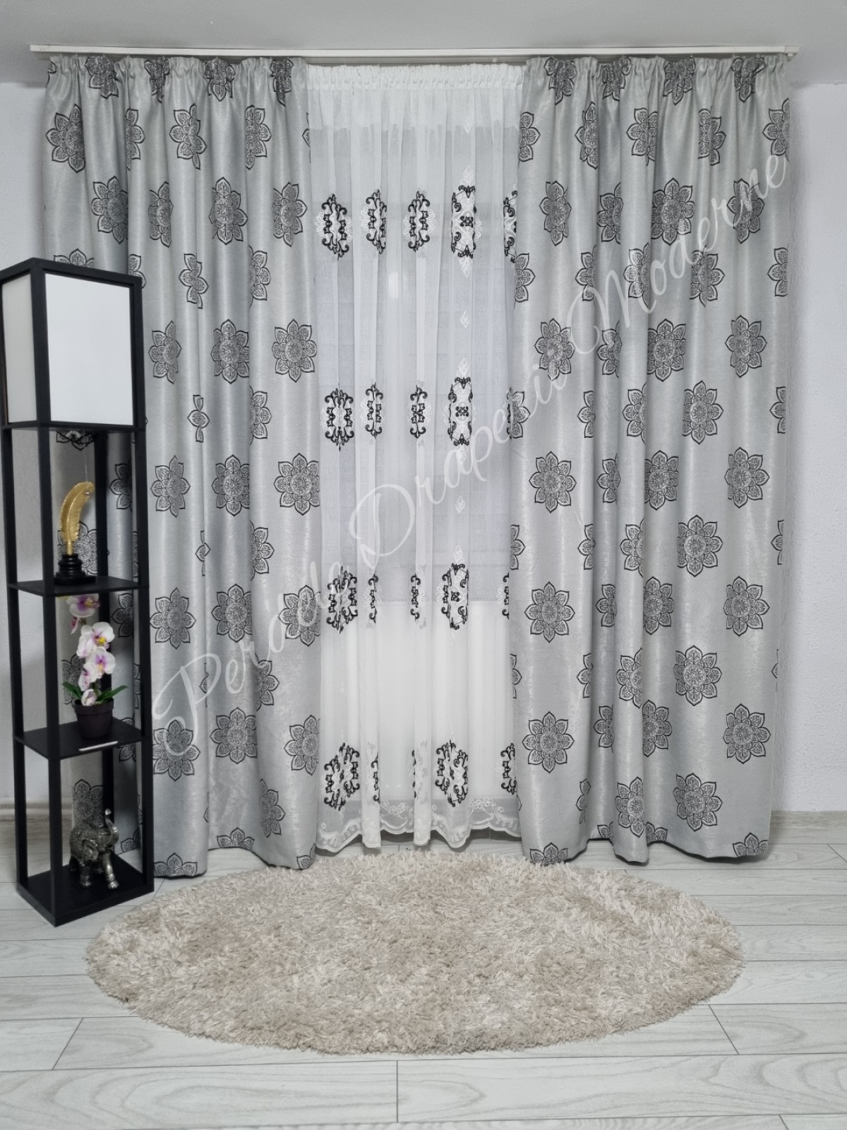 Set baroc nou 1,gri/negru imagine 2