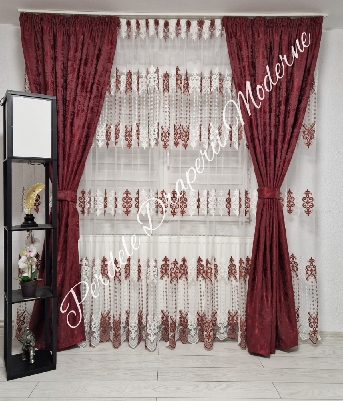 Set broderie grena imagine 1