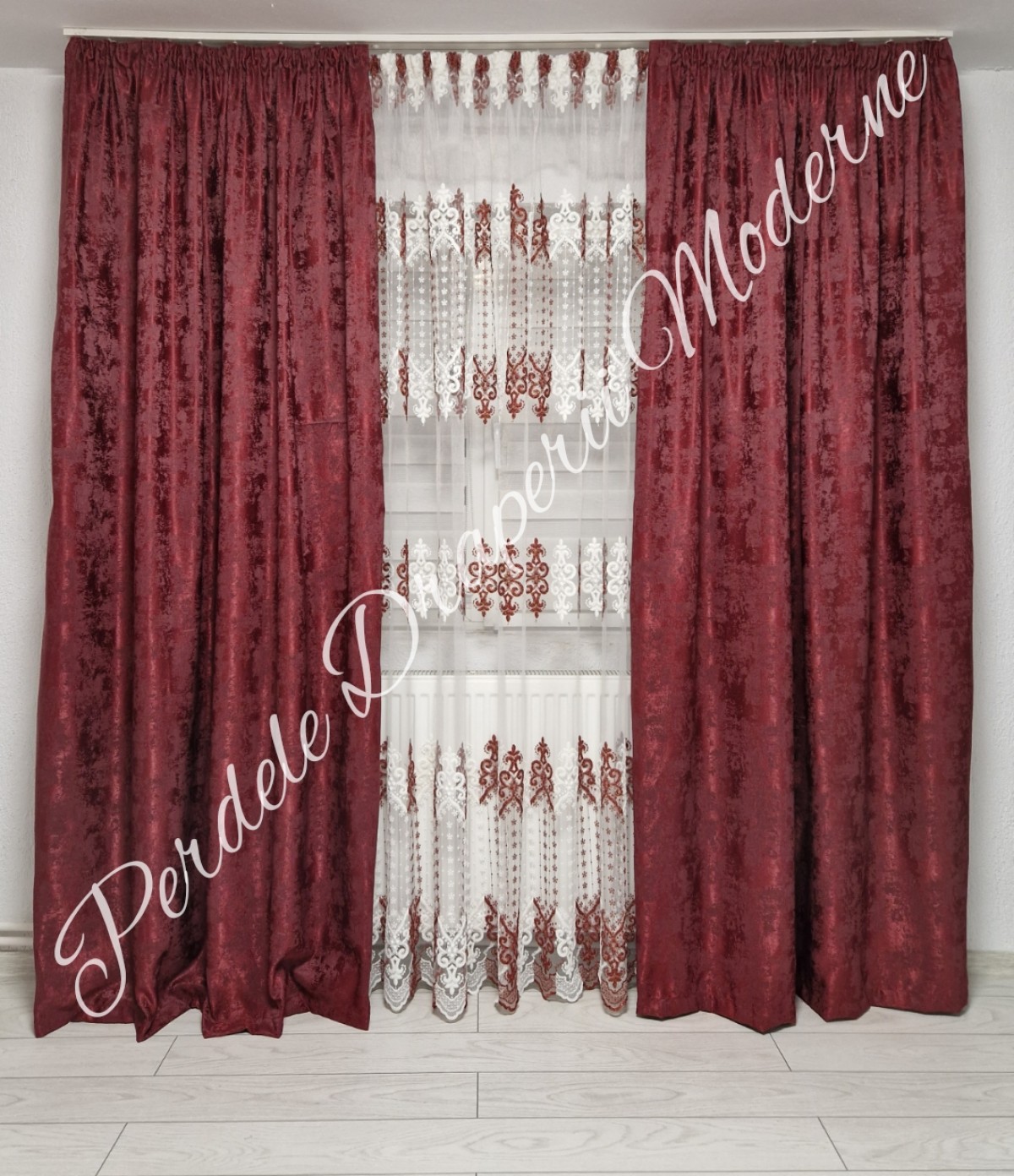 Set broderie grena imagine 3