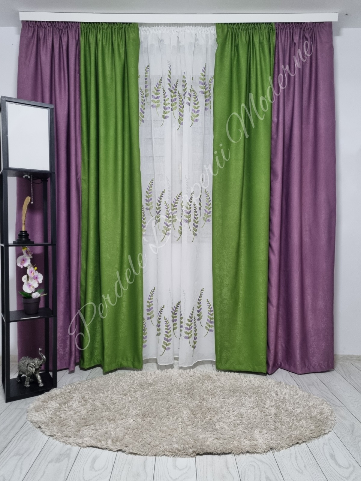 Set crenguțe,verde/lila imagine 3