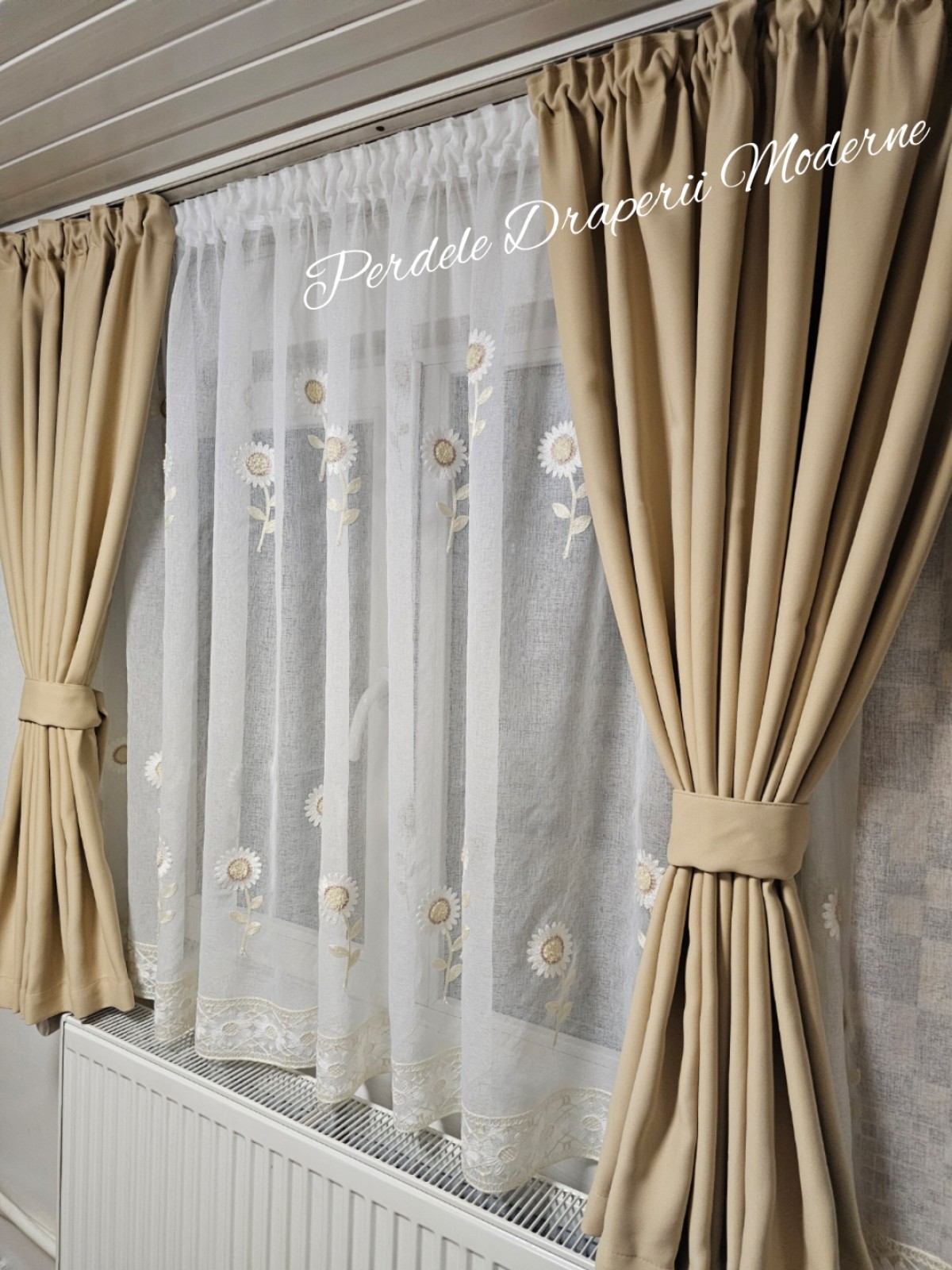 Set Floarea soarelui,  bej imagine 2