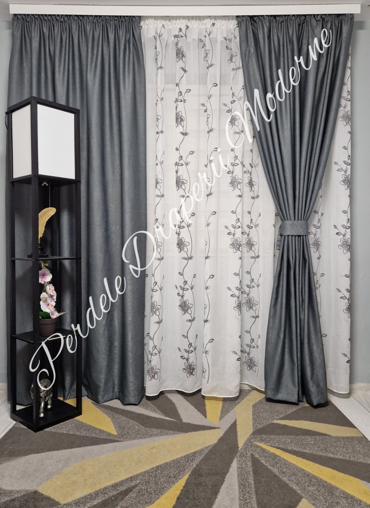 Set flori-crengute gri imagine 2