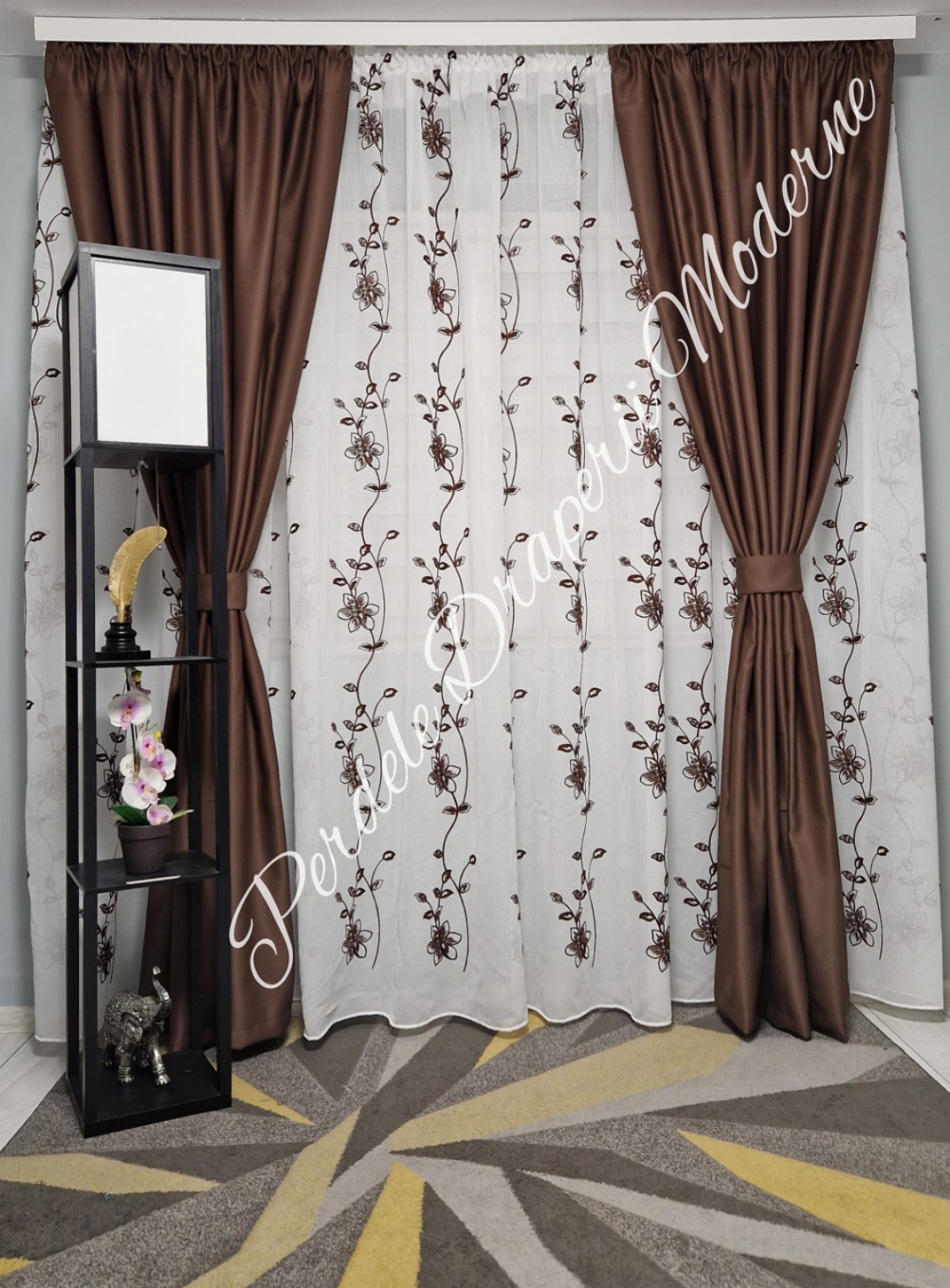 Set flori-crengute,maro imagine 1