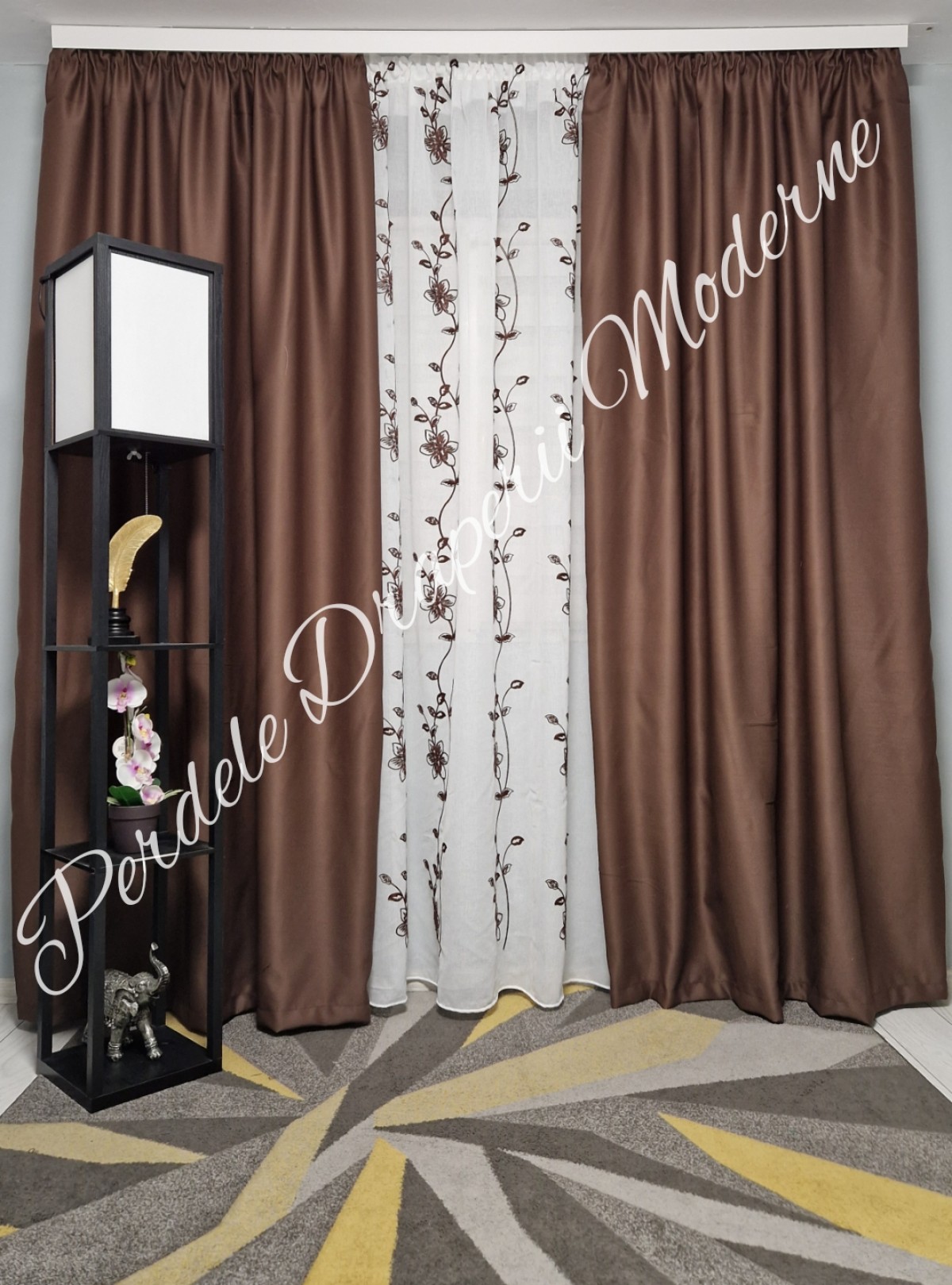 Set flori-crengute,maro imagine 3