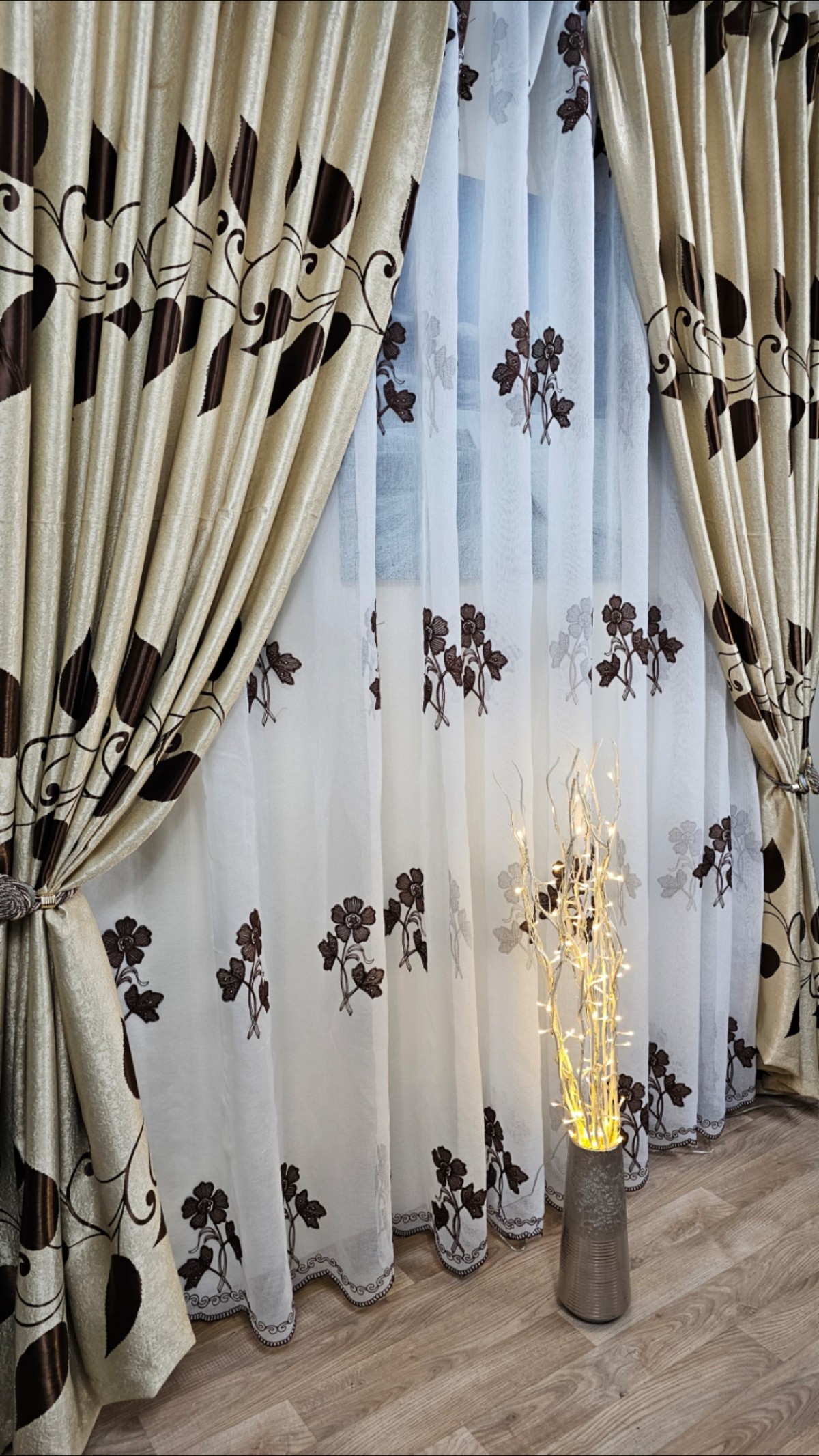 Set flori/frunze maro imagine 2