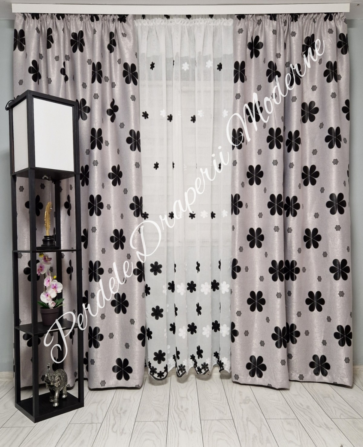 Set floricele negre imagine 3