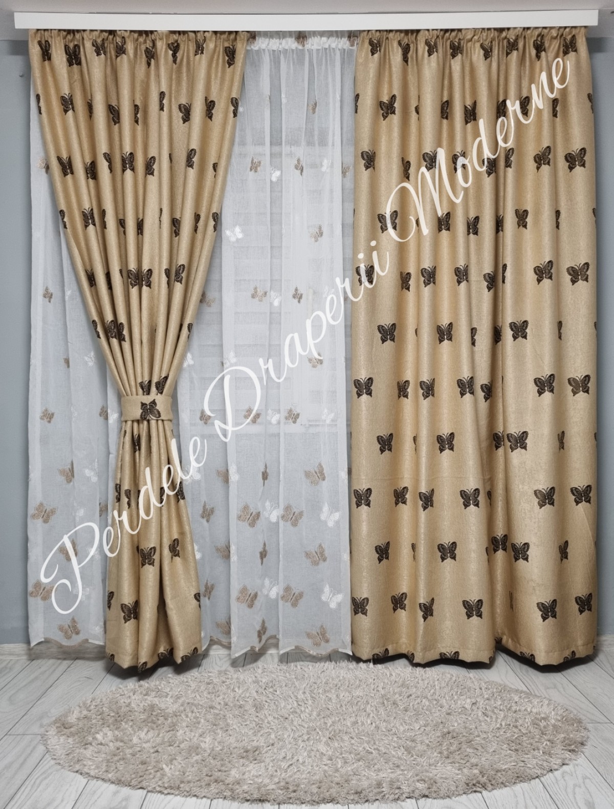 Set fluturi capuccino maro imagine 2