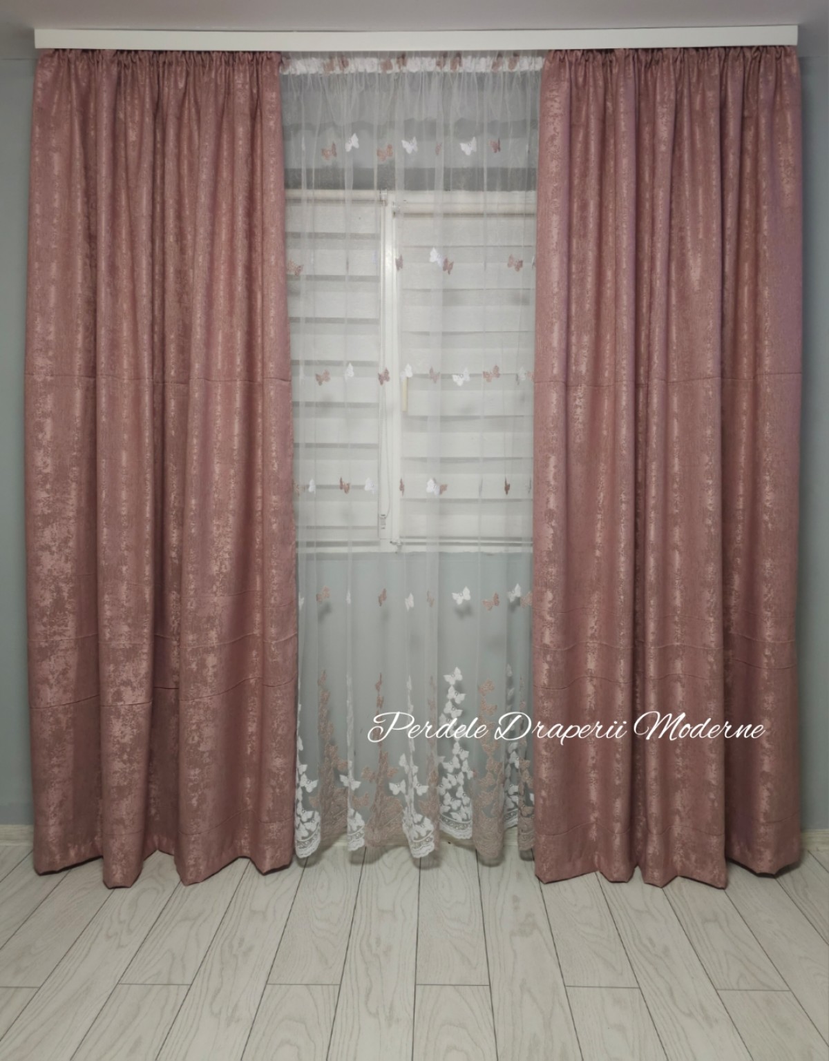 Set fluturi roz, tulle imagine 3
