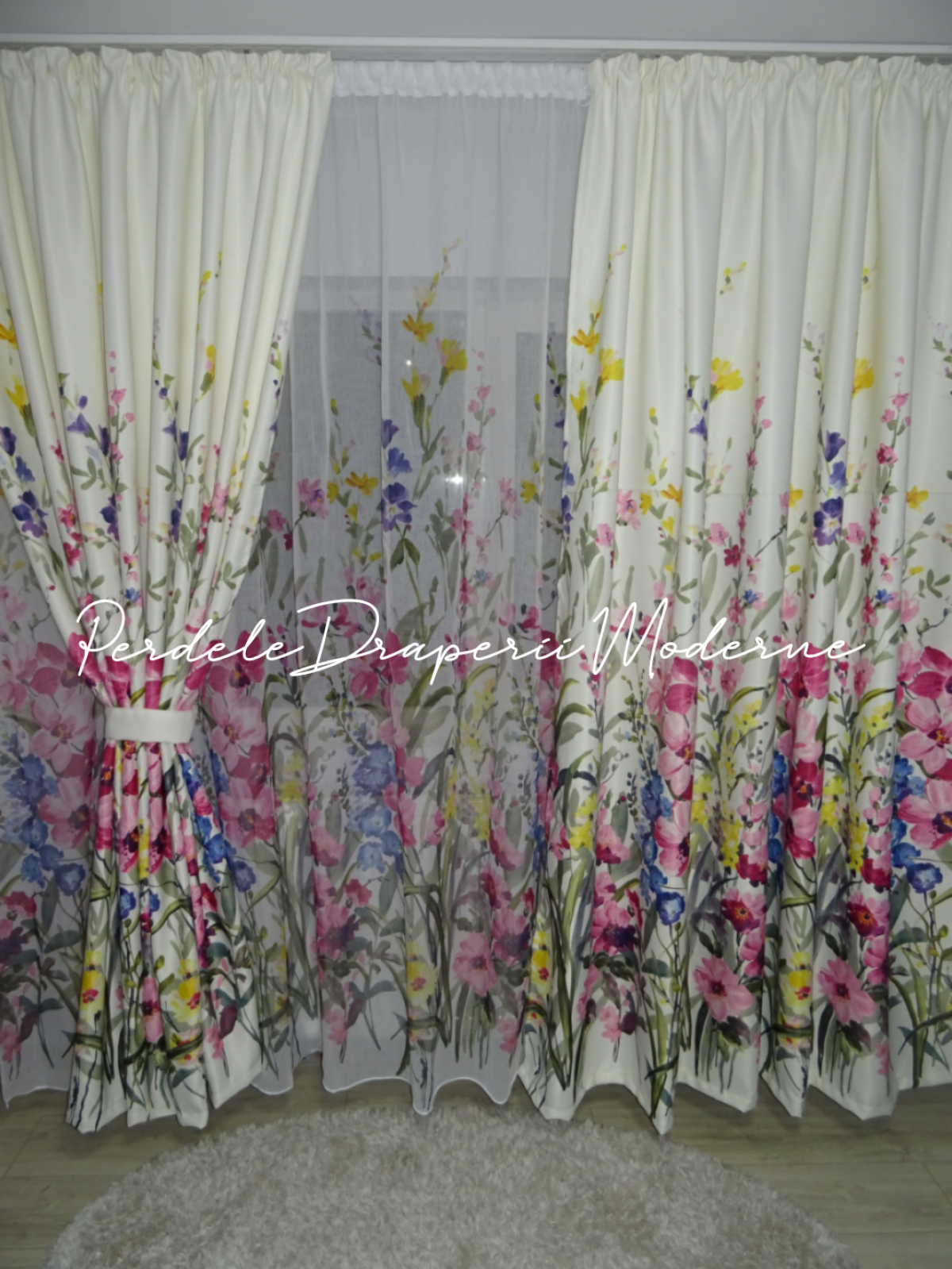 Set imprimeu floral,roz imagine 2