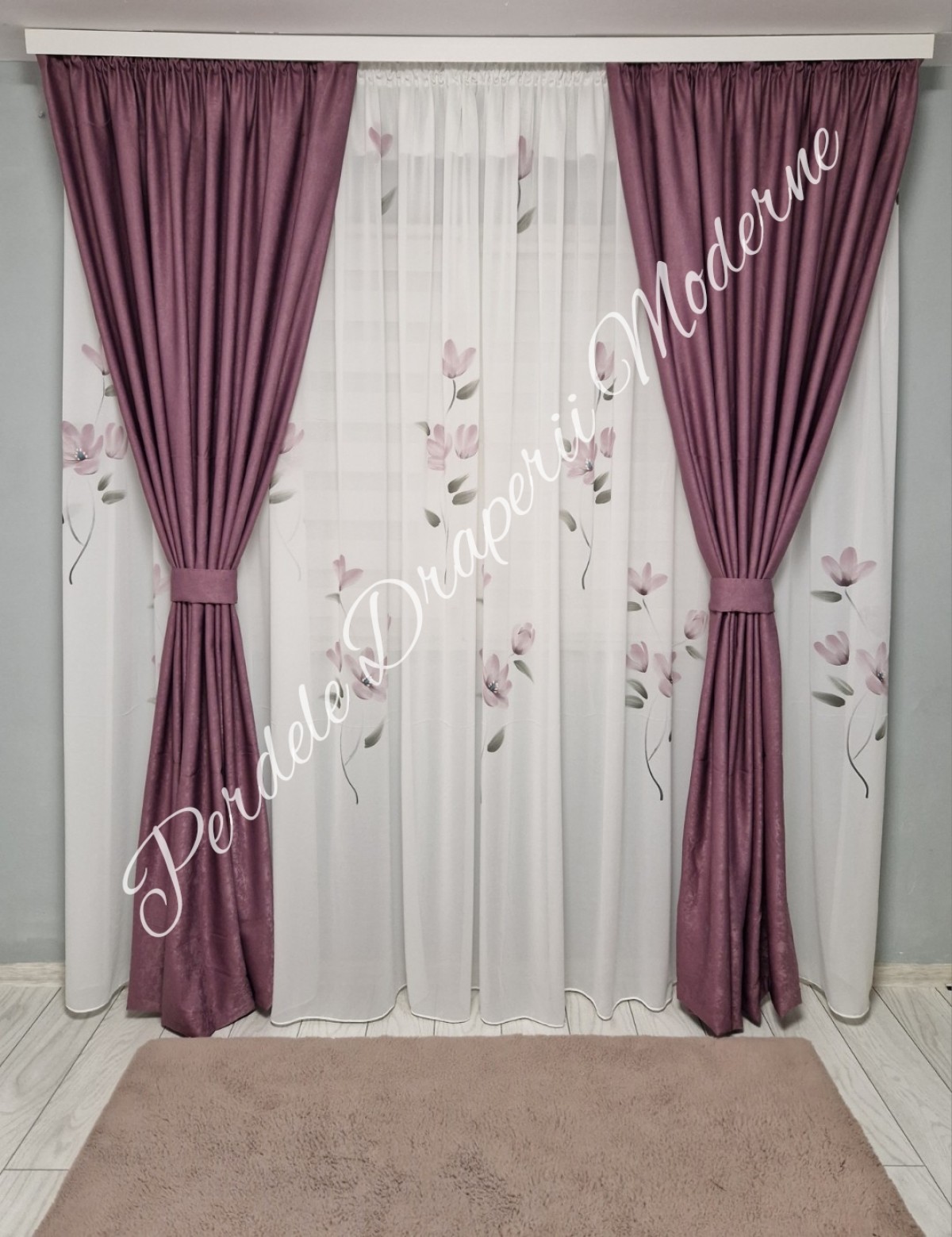 Set matase pictata, roz imagine 1
