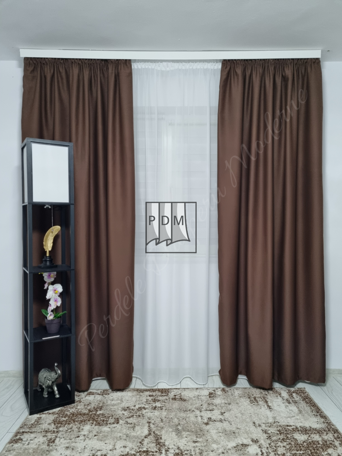 poze Draperia saten blackout,maro ciocolata